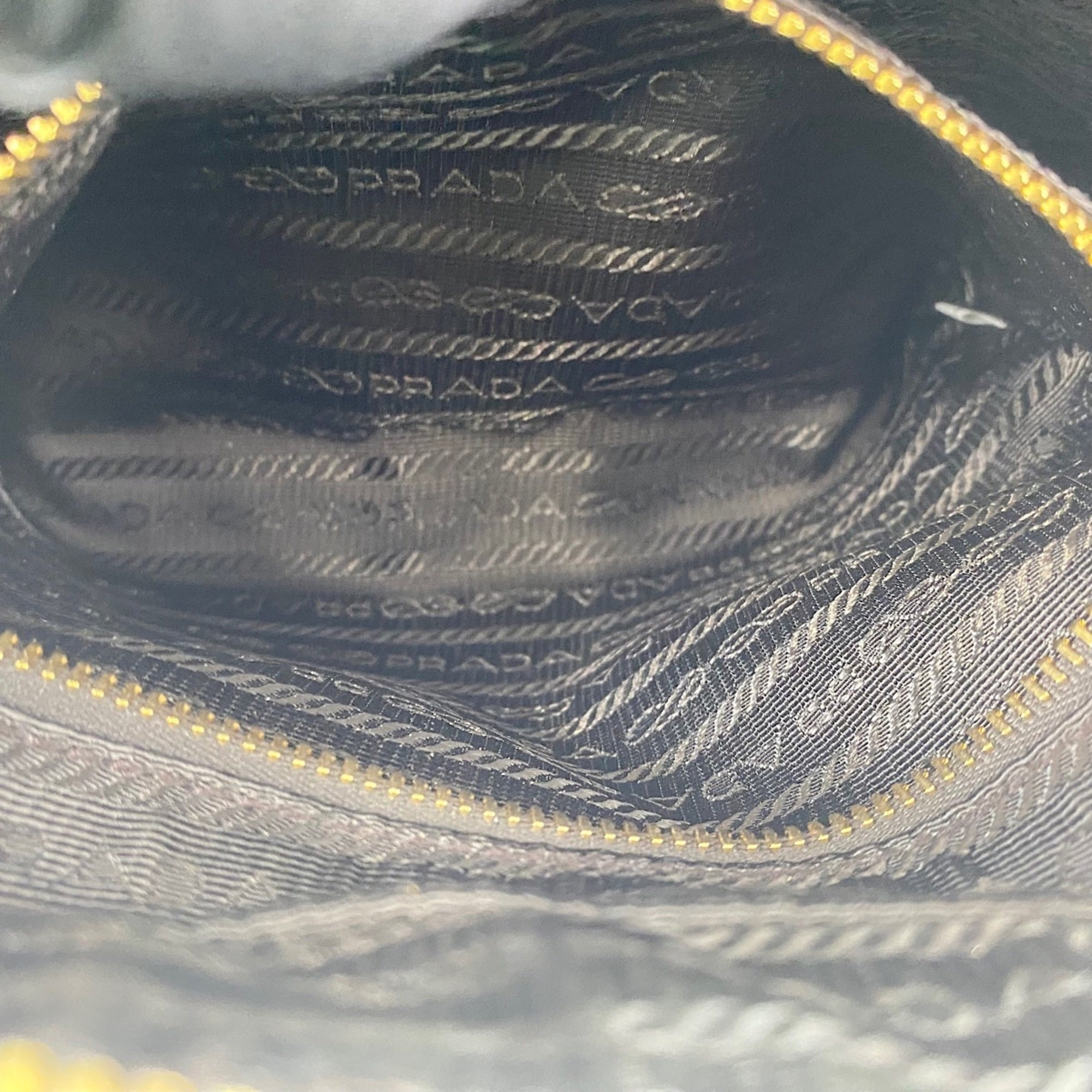 Prada Saffiano Gold Saffiano Handbag (Pre-Owned)