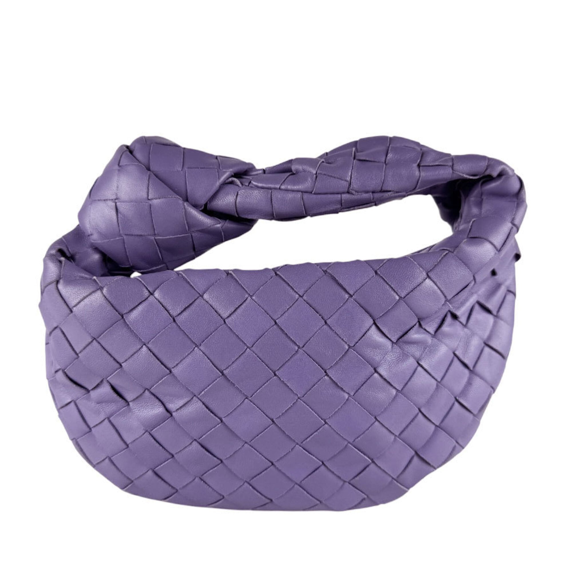 Bottega Veneta Purple Leather Handbag (Pre-Owned)