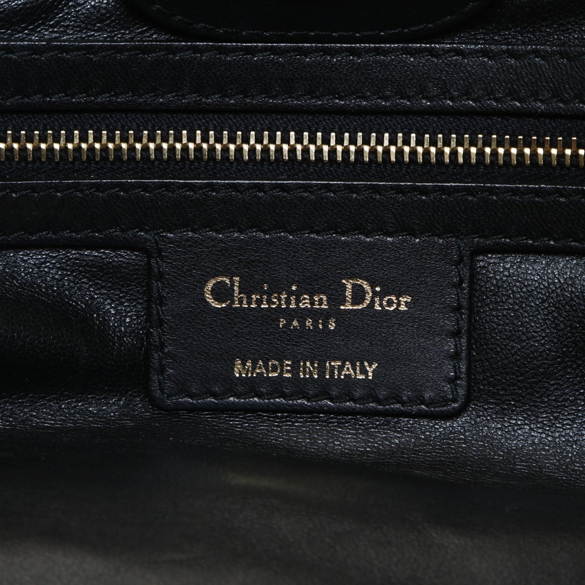 Christian Dior Black Leather Tote Bag (Pre-Owned)