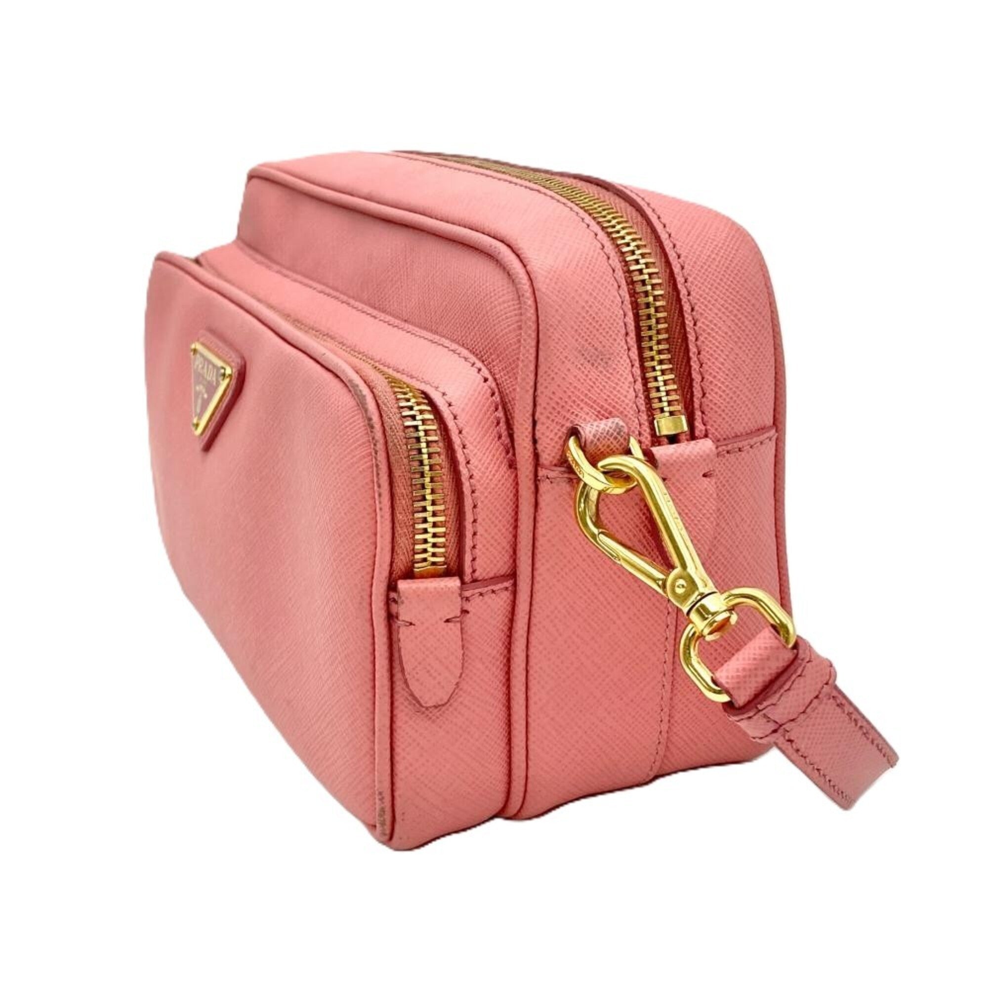 Prada Pink Leather Shoulder Bag (Pre-Owned)