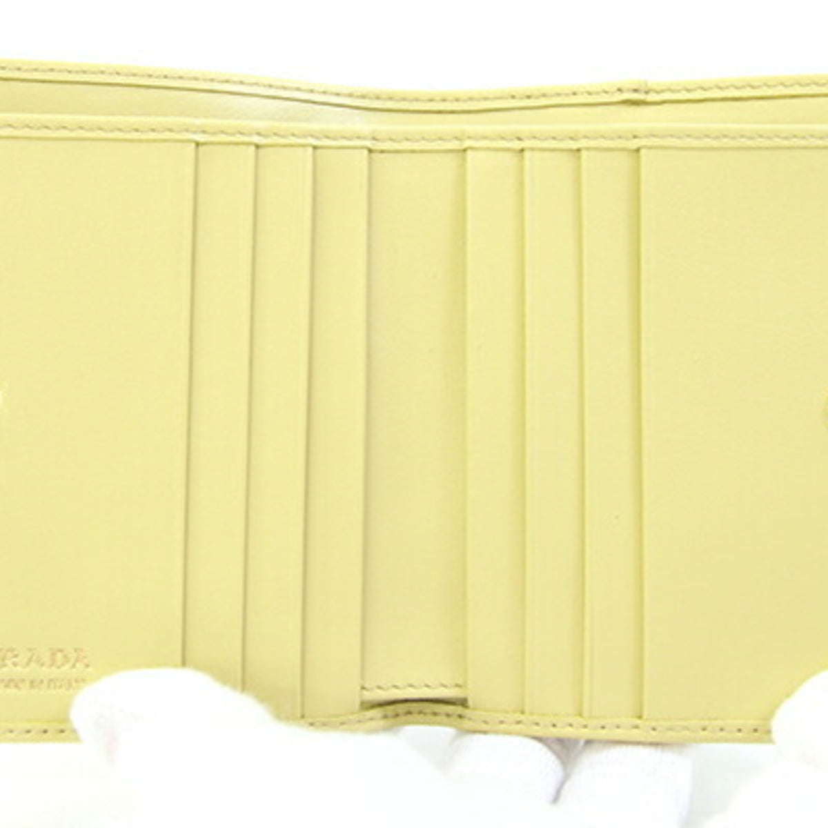 Prada Yellow Leather Wallet (Bi-Fold) (Pre-Owned)