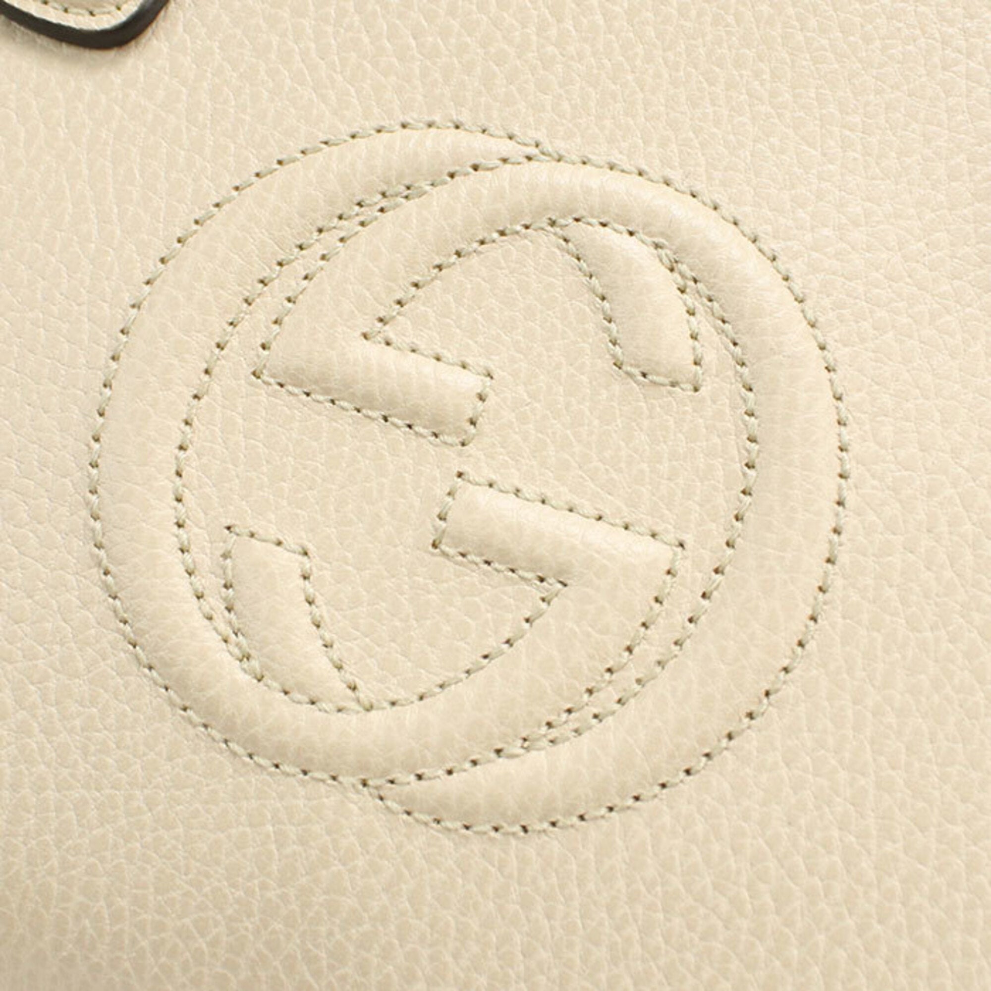 Gucci Ivory Leather Handbag (Pre-Owned)