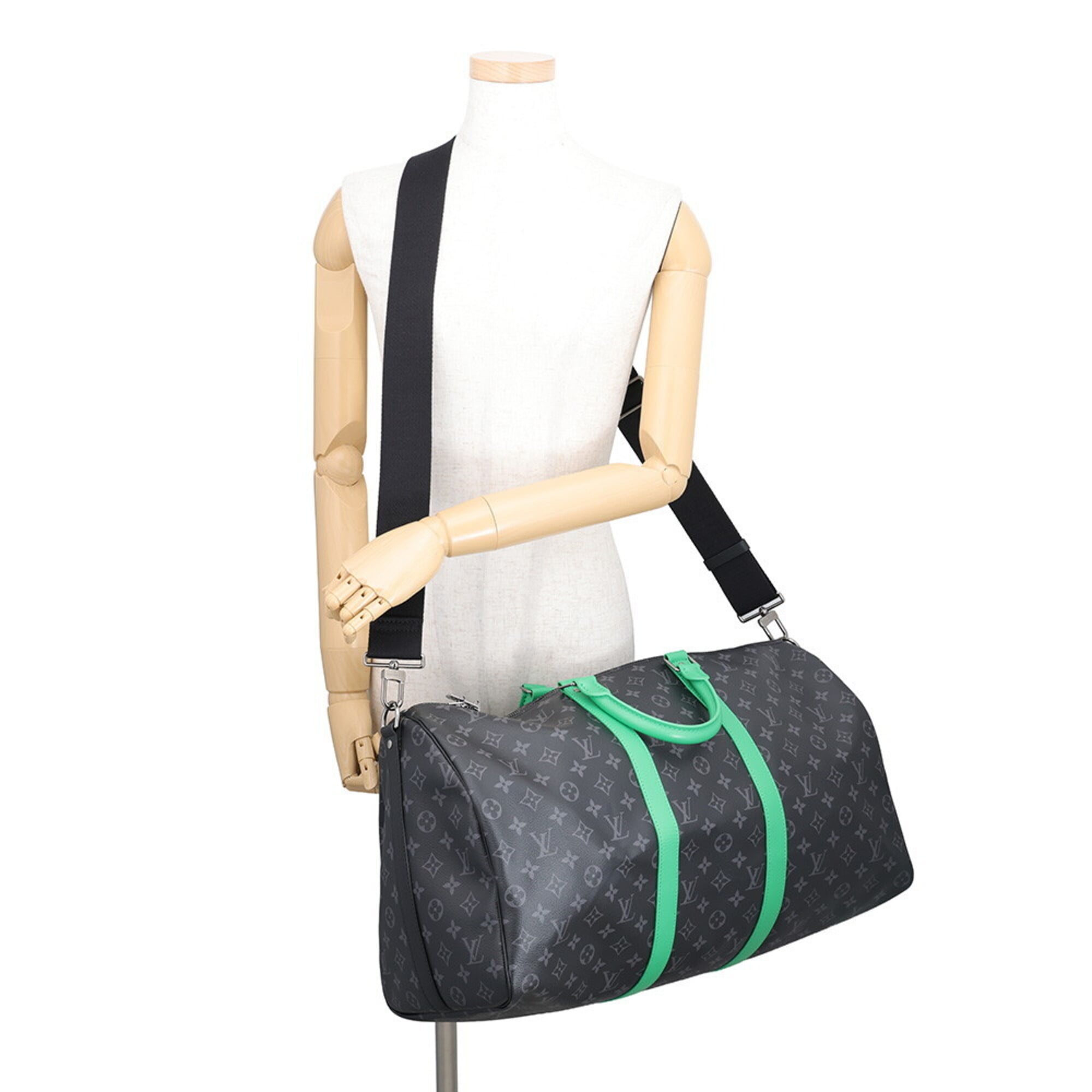 Louis Vuitton Black Monogram Eclipse Noir Monogram Eclipse Boston Bag Handbag (Pre-Owned)