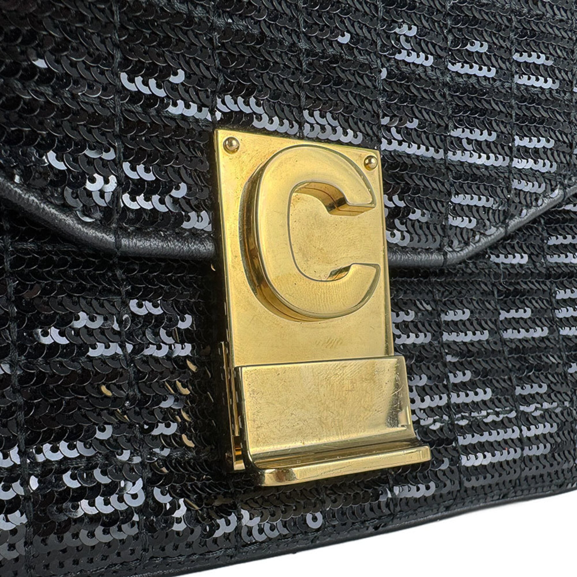 Celine Black Spangles Shoulder Bag (Pre-Owned)