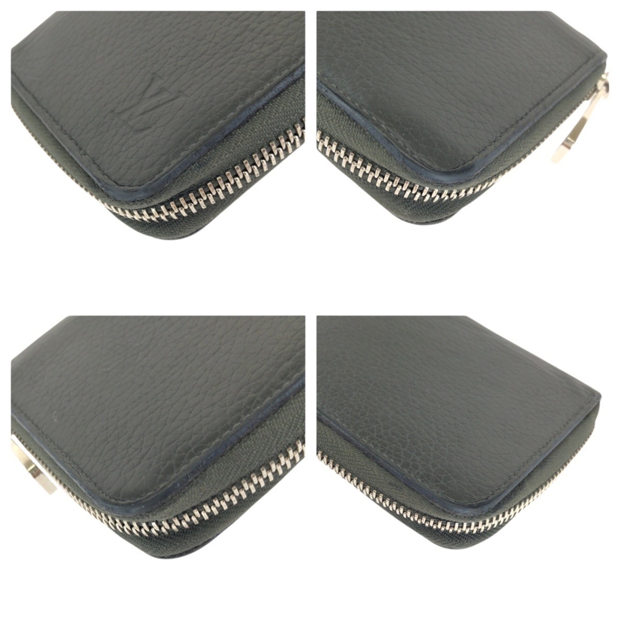 Louis Vuitton Black Leather Long Wallet (Bi-Fold) (Pre-Owned)