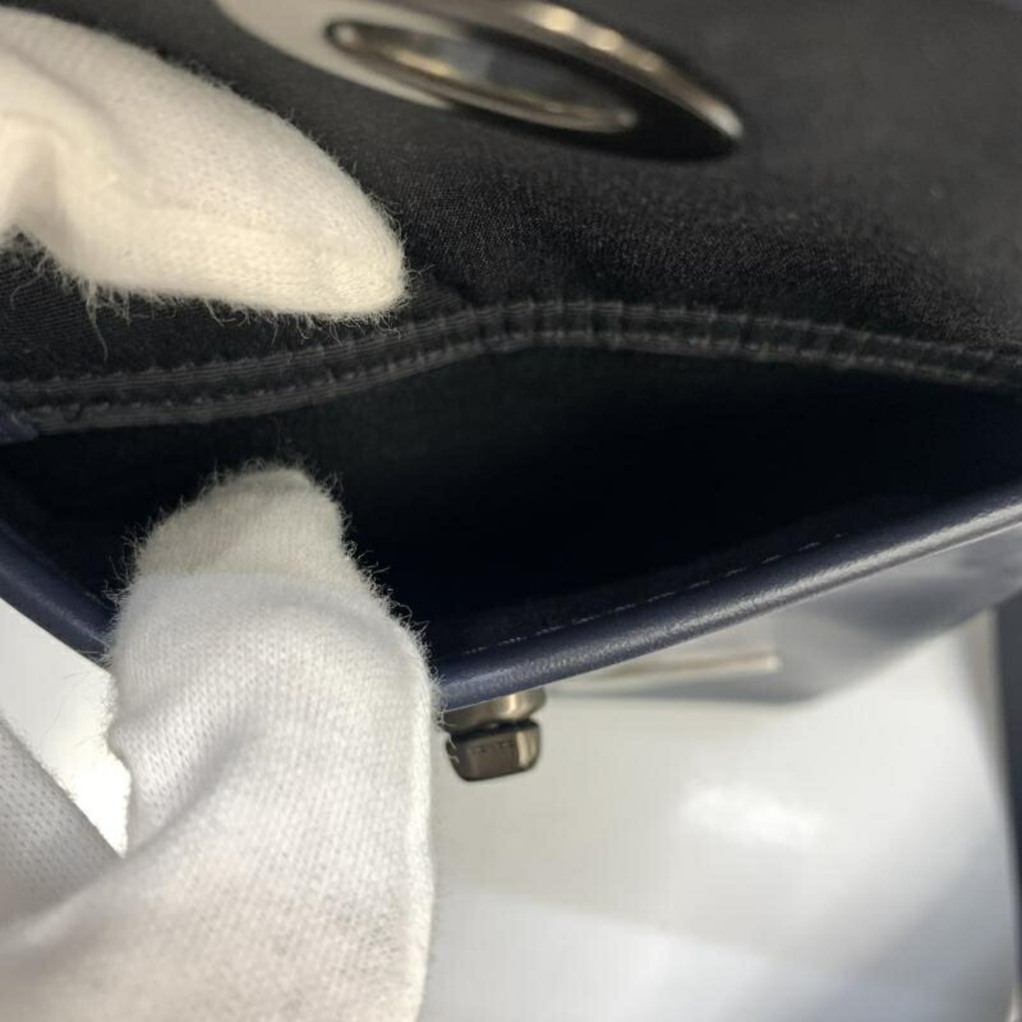 Coach Navy Leather Shoulder Bag (Pre-Owned)
