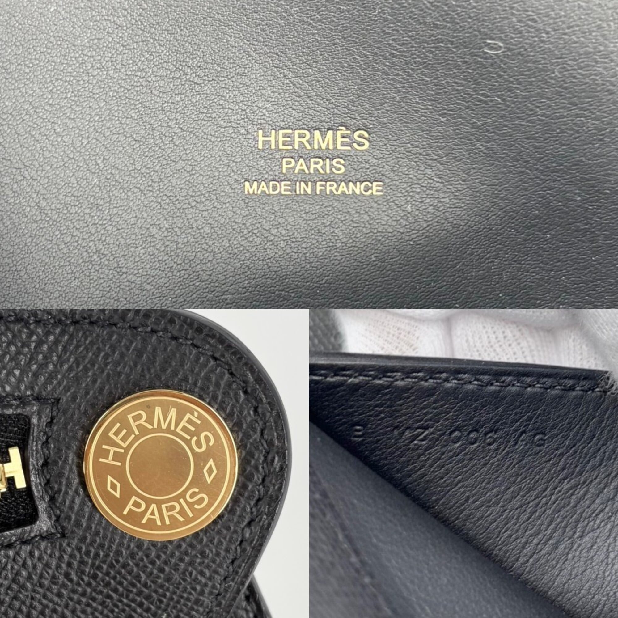 Hermes Black Epsom Leather Pochette Shoulder Bag (Pre-Owned)