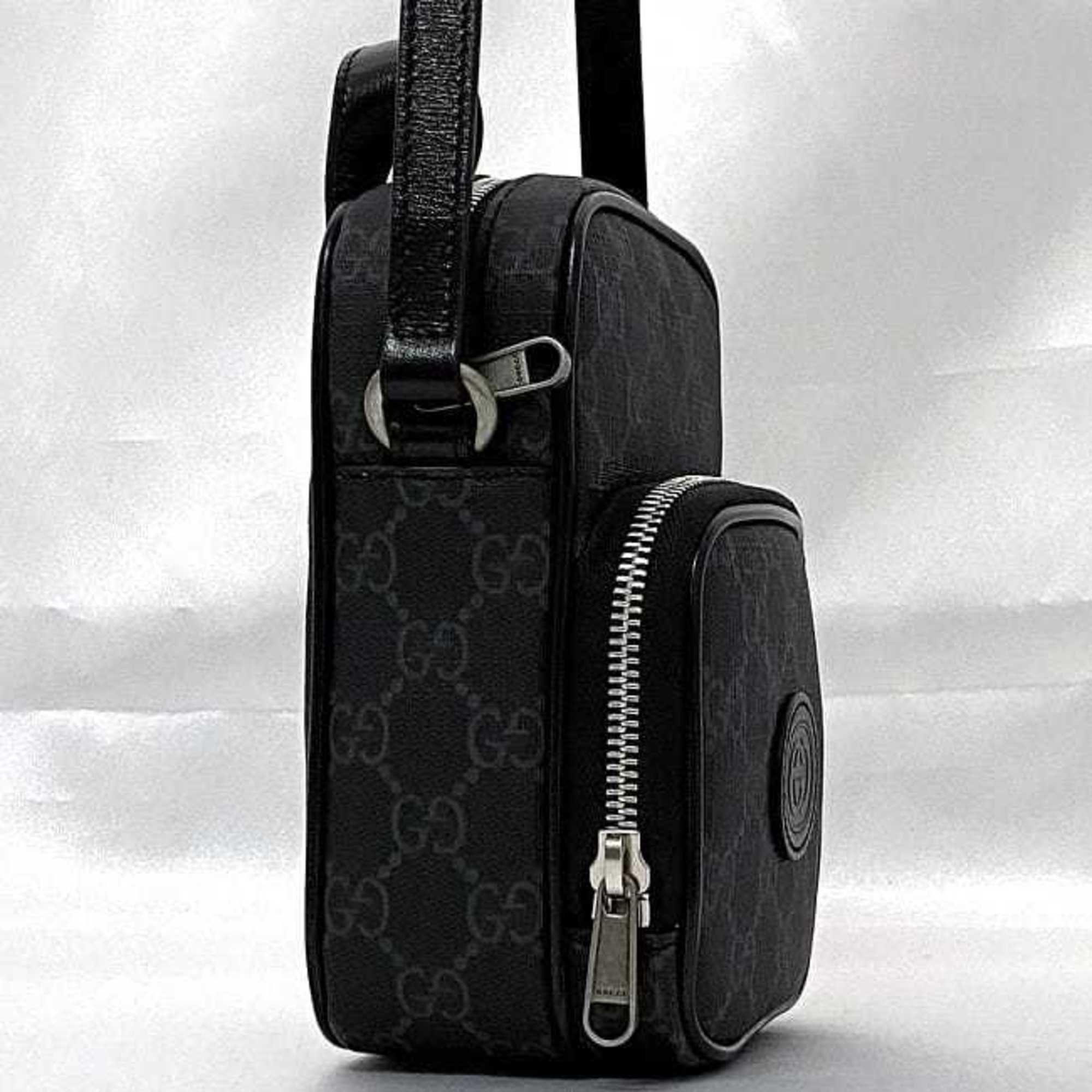 Gucci Black Pvc Leather Pochette Shoulder Bag (Pre-Owned)