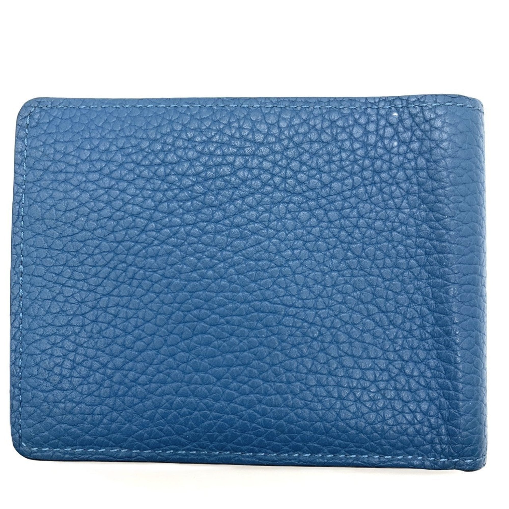Louis Vuitton Taurillon Blue Leather Wallet (Bi-Fold) (Pre-Owned)