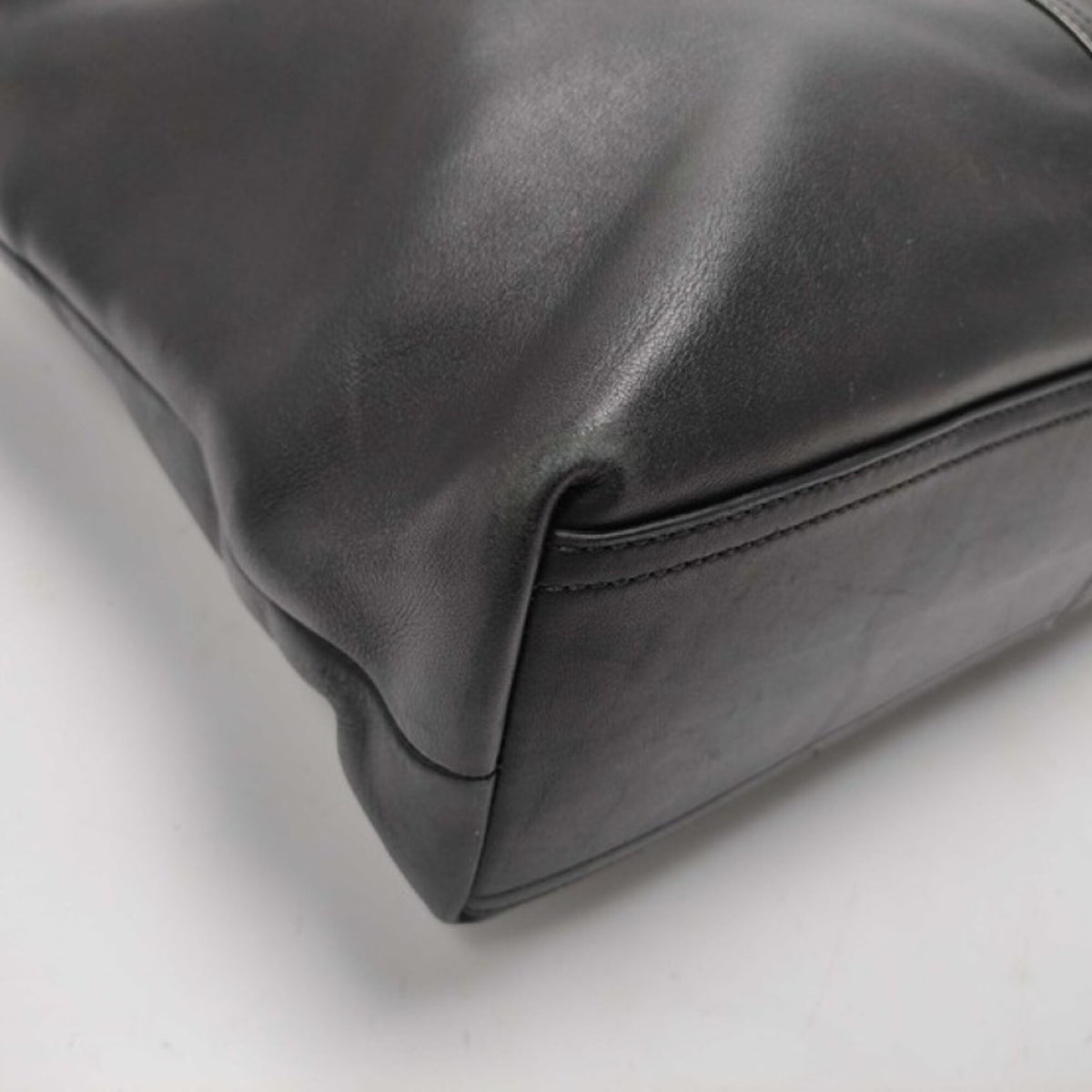 Coach Black Leather Handbag Shoulder Bag Tote Bag (Pre-Owned)