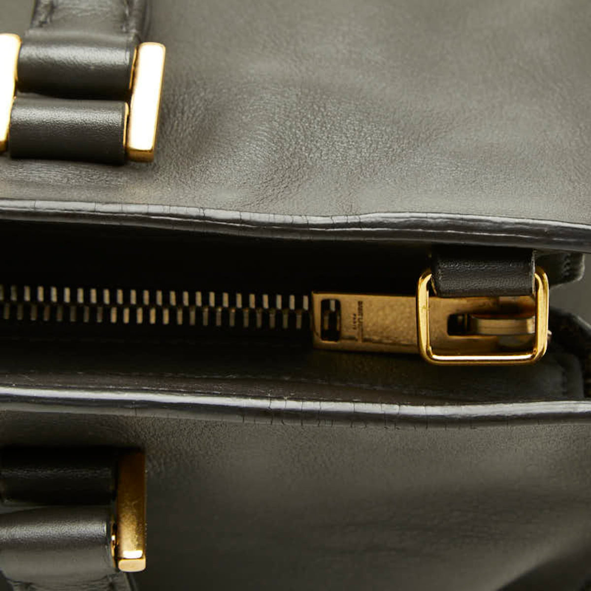 Saint Laurent Dark Brown Leather Handbag Shoulder Bag (Pre-Owned)