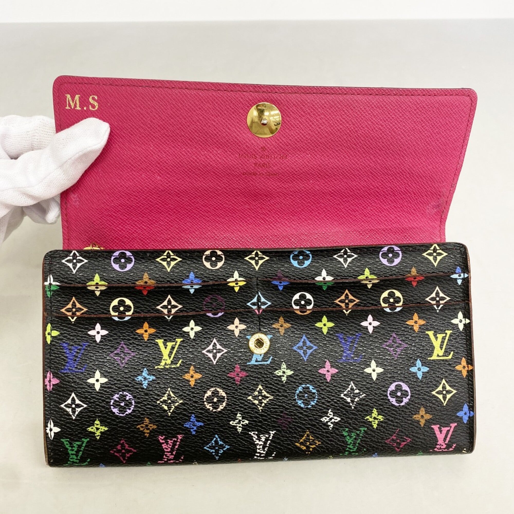 Louis Vuitton Grenade Noir Long Wallet (Bi-Fold) (Pre-Owned)