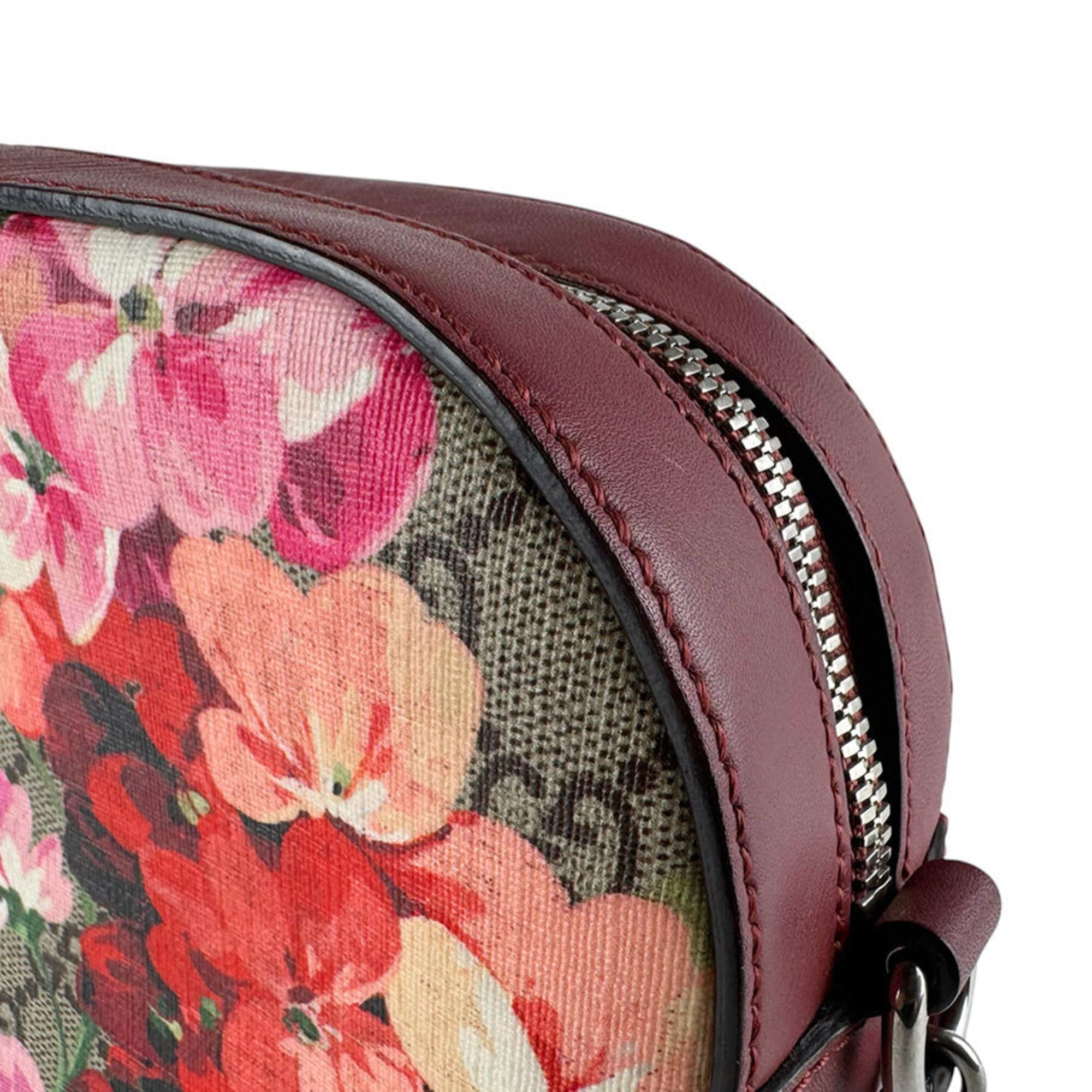 Gucci Brown Pink Gg Supreme Shoulder Bag (Pre-Owned)