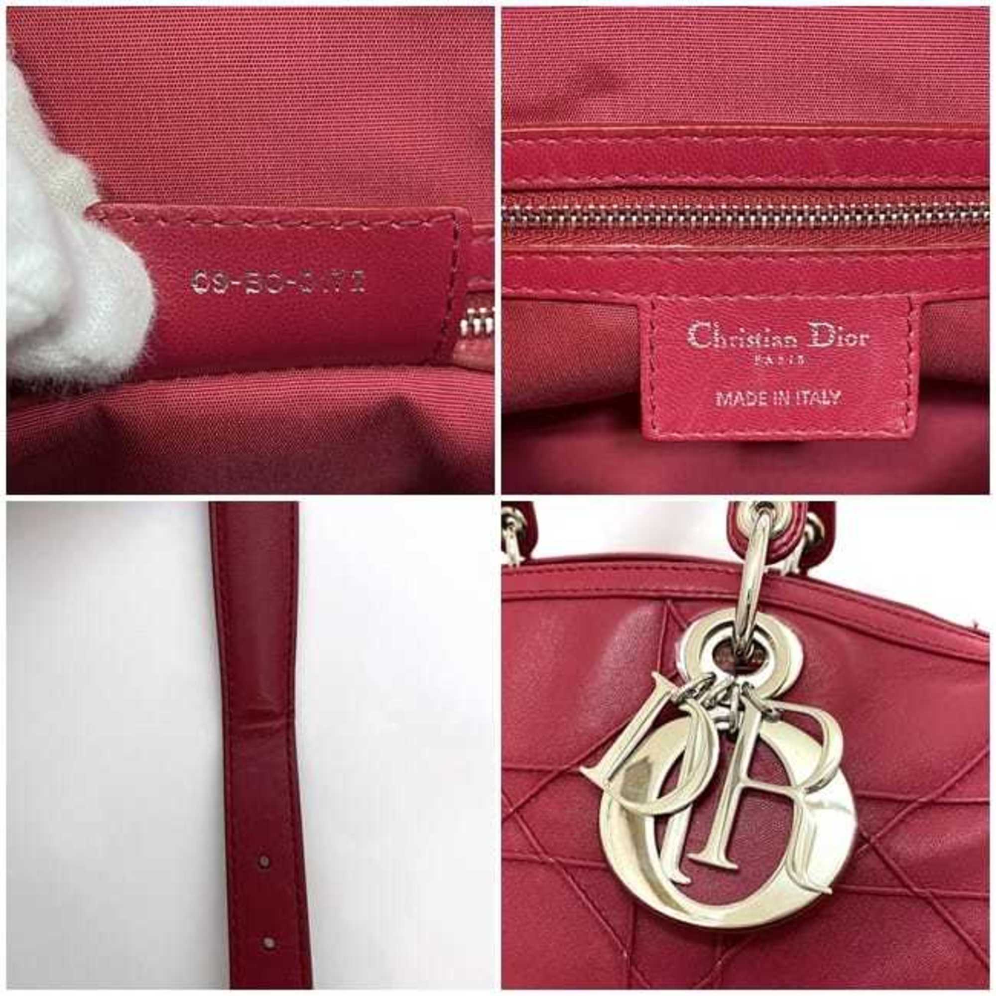 Christian Dior Pink Leather Handbag Shoulder Bag (Pre-Owned)