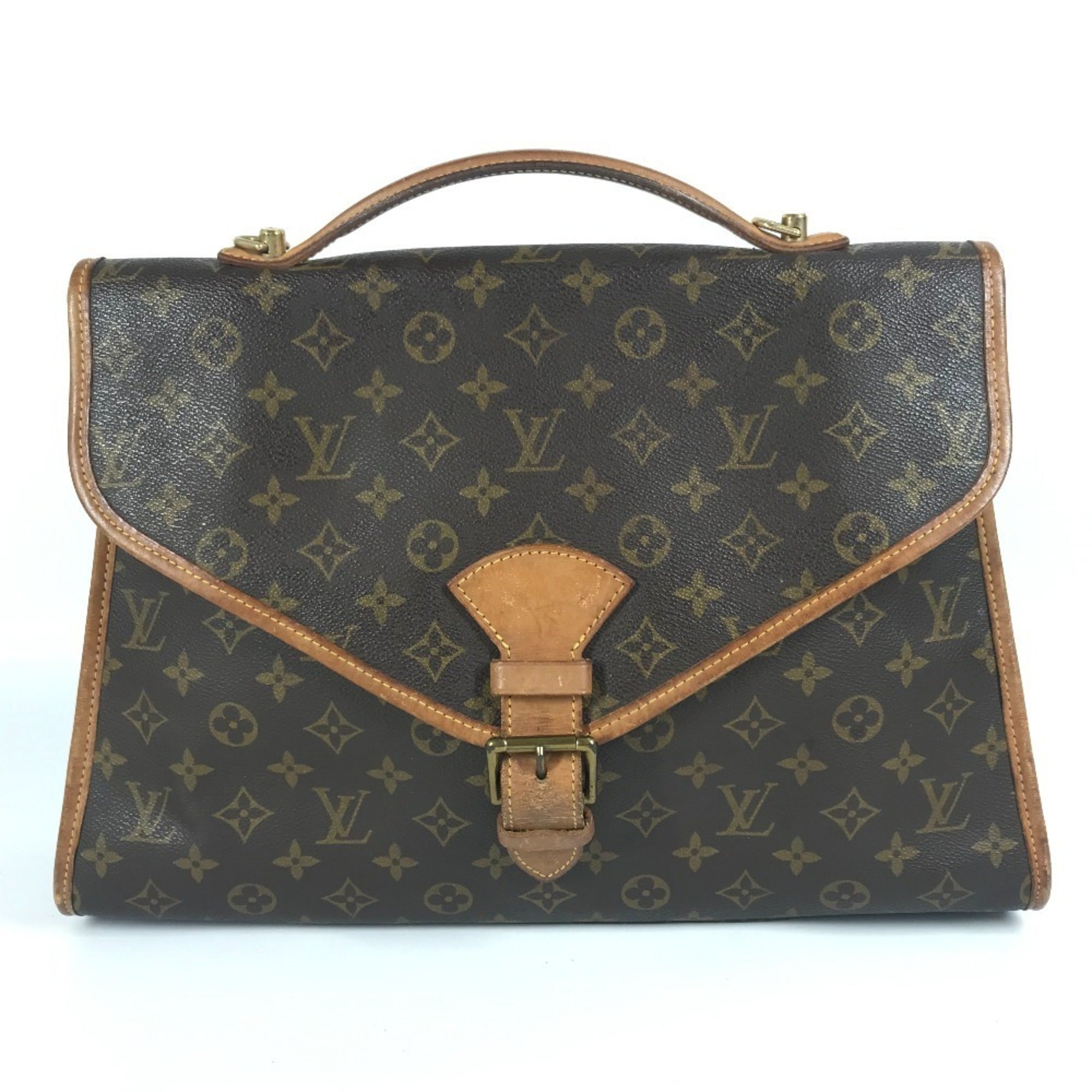 Louis Vuitton Brown Monogram Canvas Handbag Shoulder Bag (Pre-Owned)