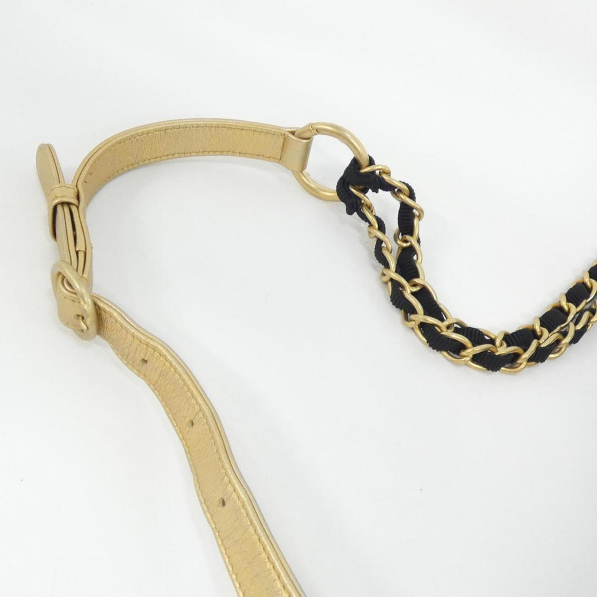 Chanel Gold Multi-Color Cotton Leather Fanny Pack (Pre-Owned)