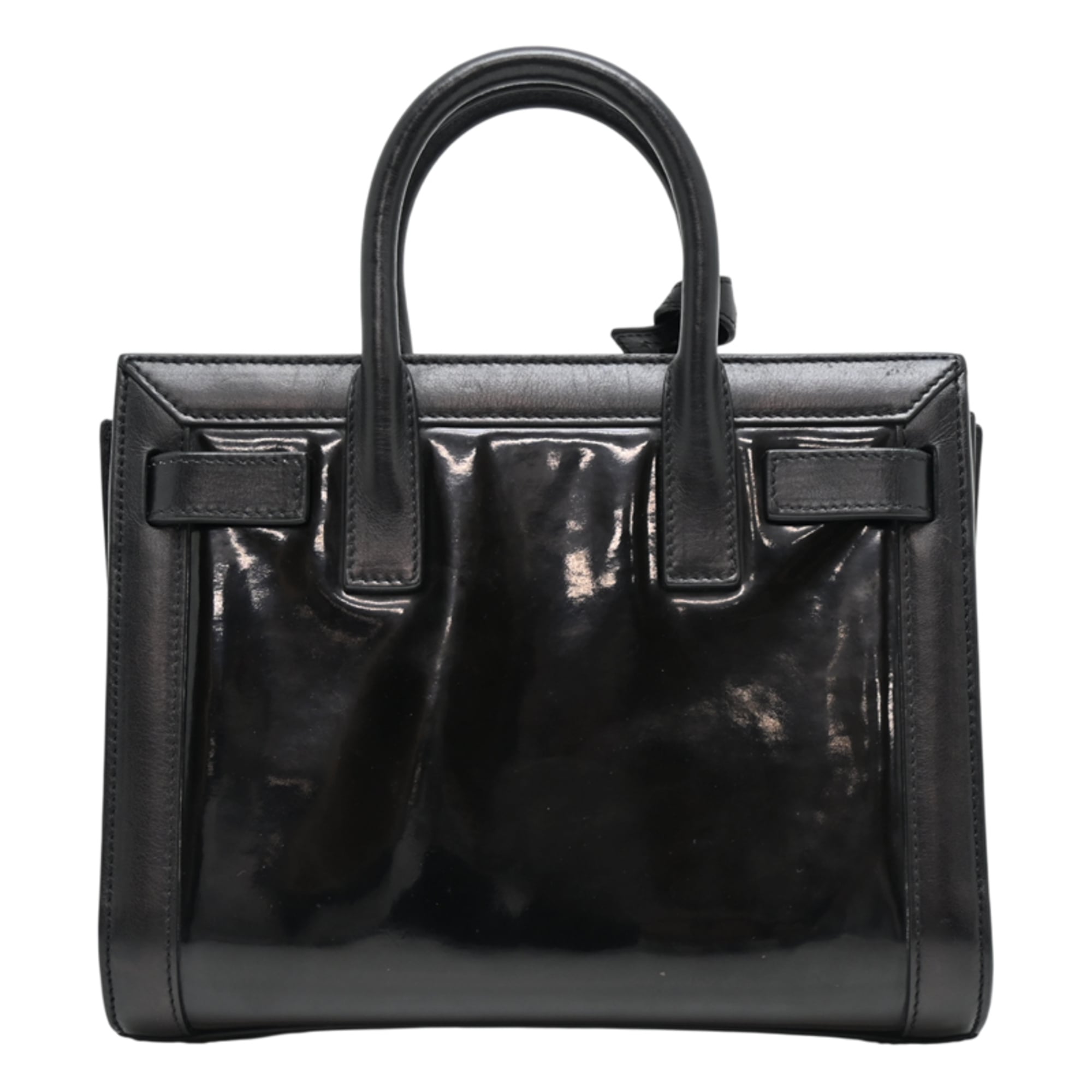 Yves Saint Laurent Black Patent Leather Leather Handbag (Pre-Owned)