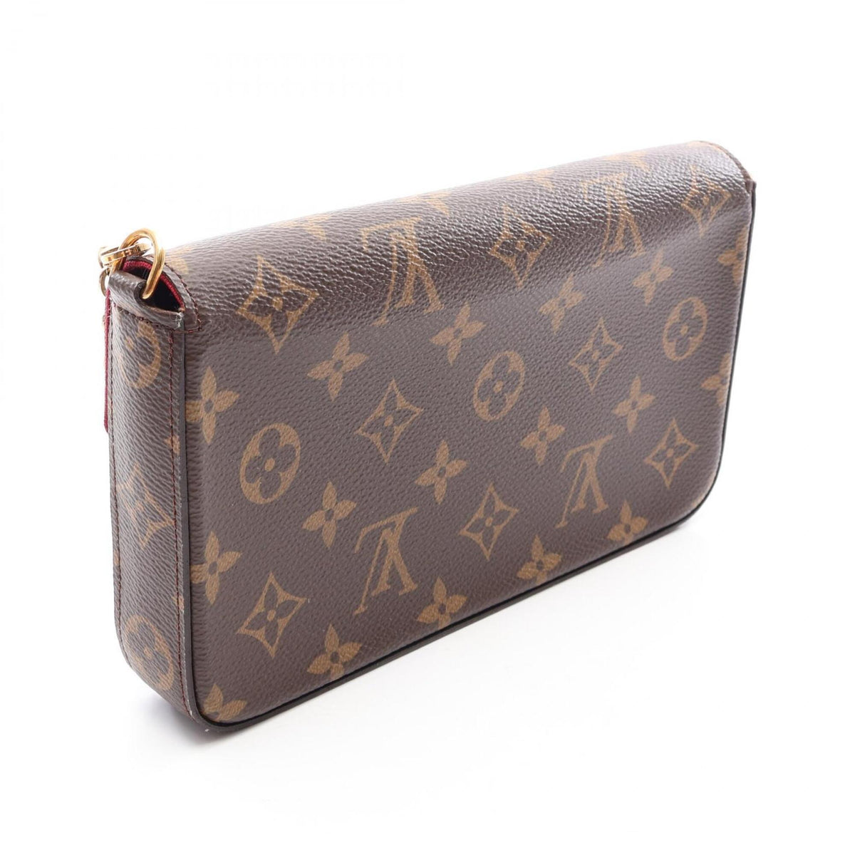 Louis Vuitton Brown Coated Canvas Leather Handbag Pochette Shoulder Bag (Pre-Owned)