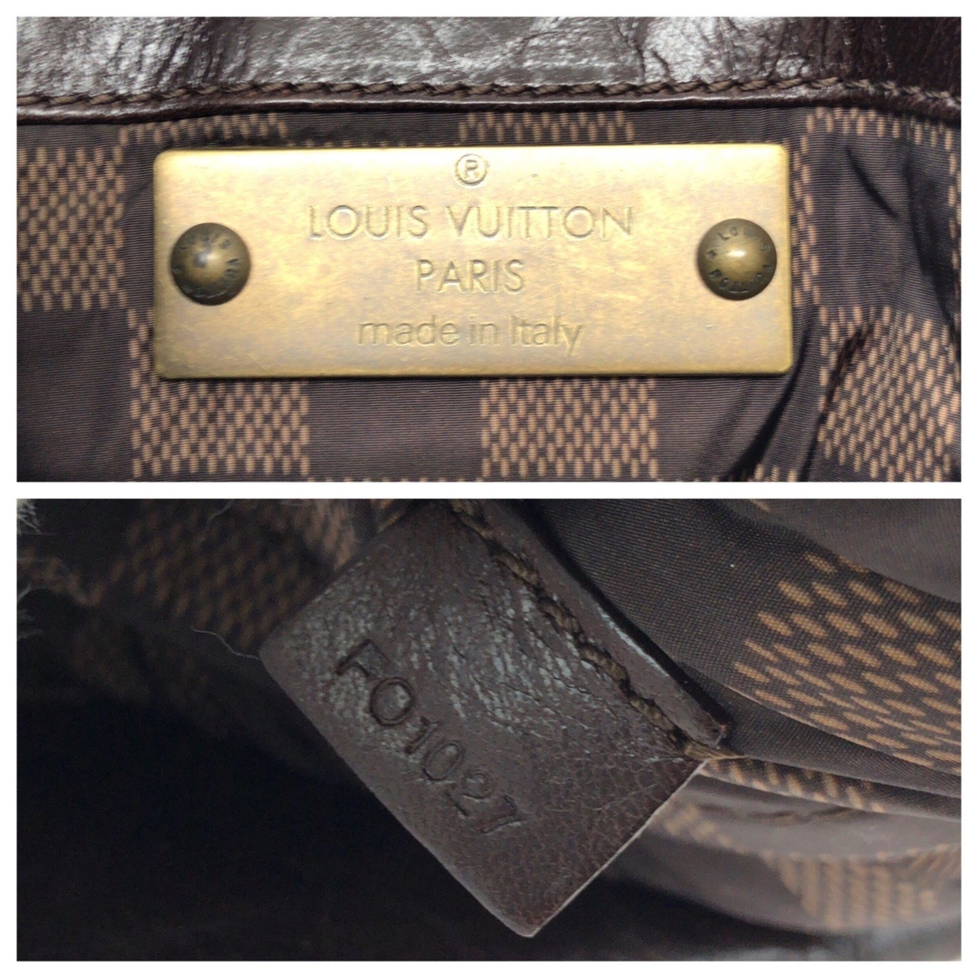 Louis Vuitton Brown Leather Messenger Bag Shoulder Bag (Pre-Owned)