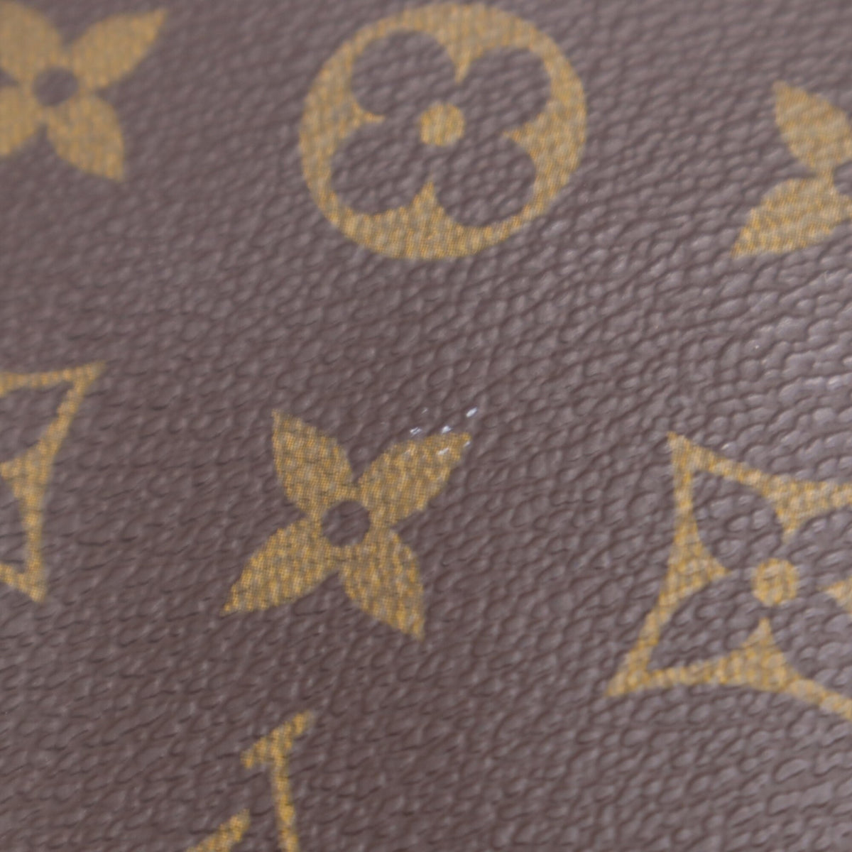 Louis Vuitton Beige Brown Coated Canvas Leather Handbag (Pre-Owned)
