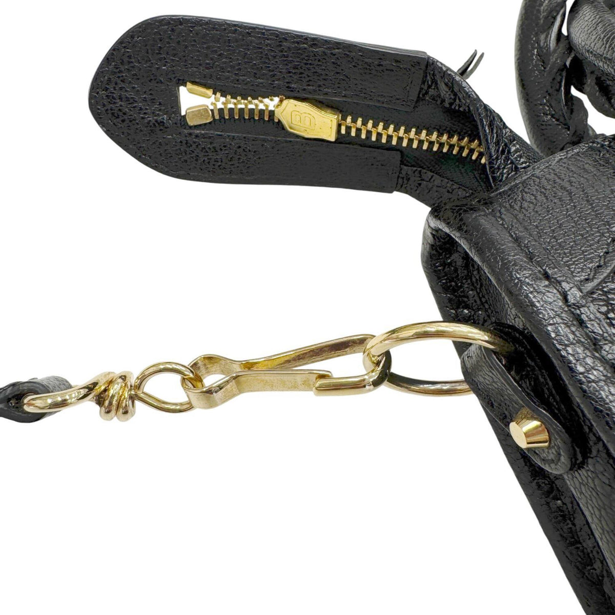 Balenciaga Black Leather Handbag Shoulder Bag (Pre-Owned)