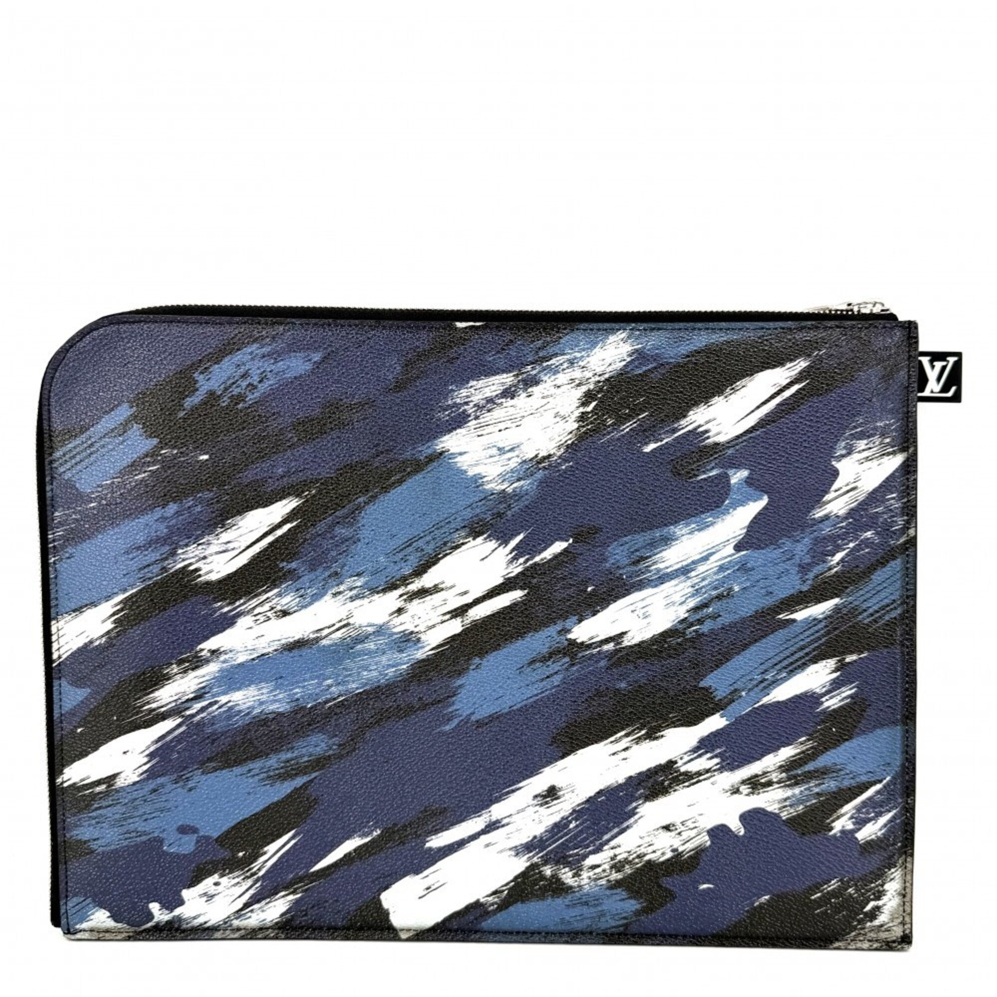 Louis Vuitton Black Navy Clutch Bag Document Case Pochette (Pre-Owned)