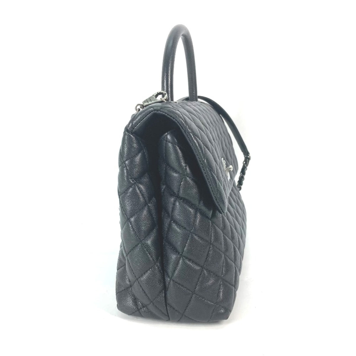 Chanel Black Leather Handbag (Pre-Owned)