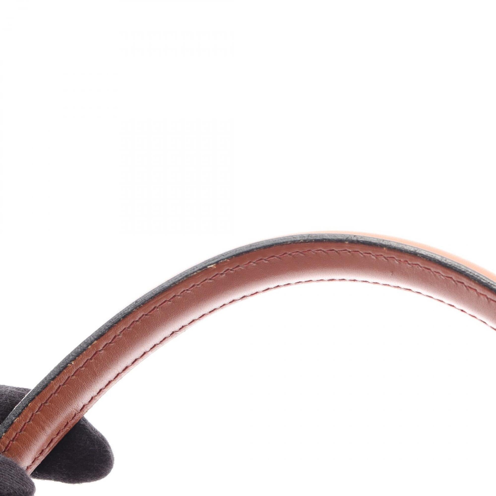 Hermes Bordeaux Brown Natural Red Color Rouge H Rouge Vif Box Calf Leather Chamonix Leather Leather Handbag (Pre-Owned)