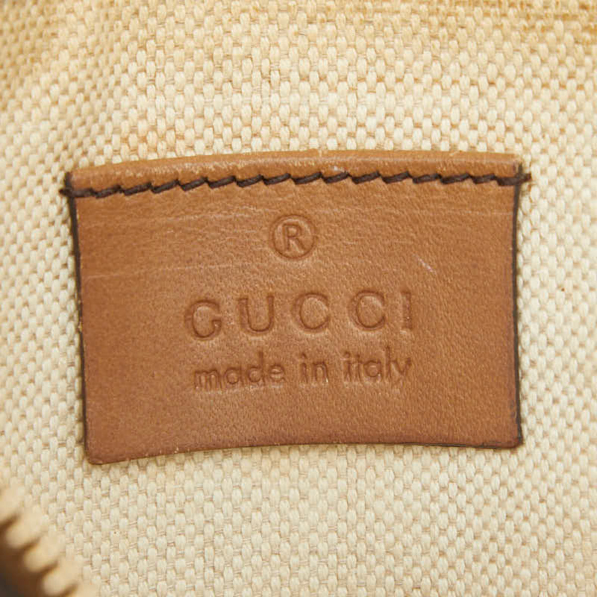 Gucci Brown Leather Handbag Pouch (Pre-Owned)