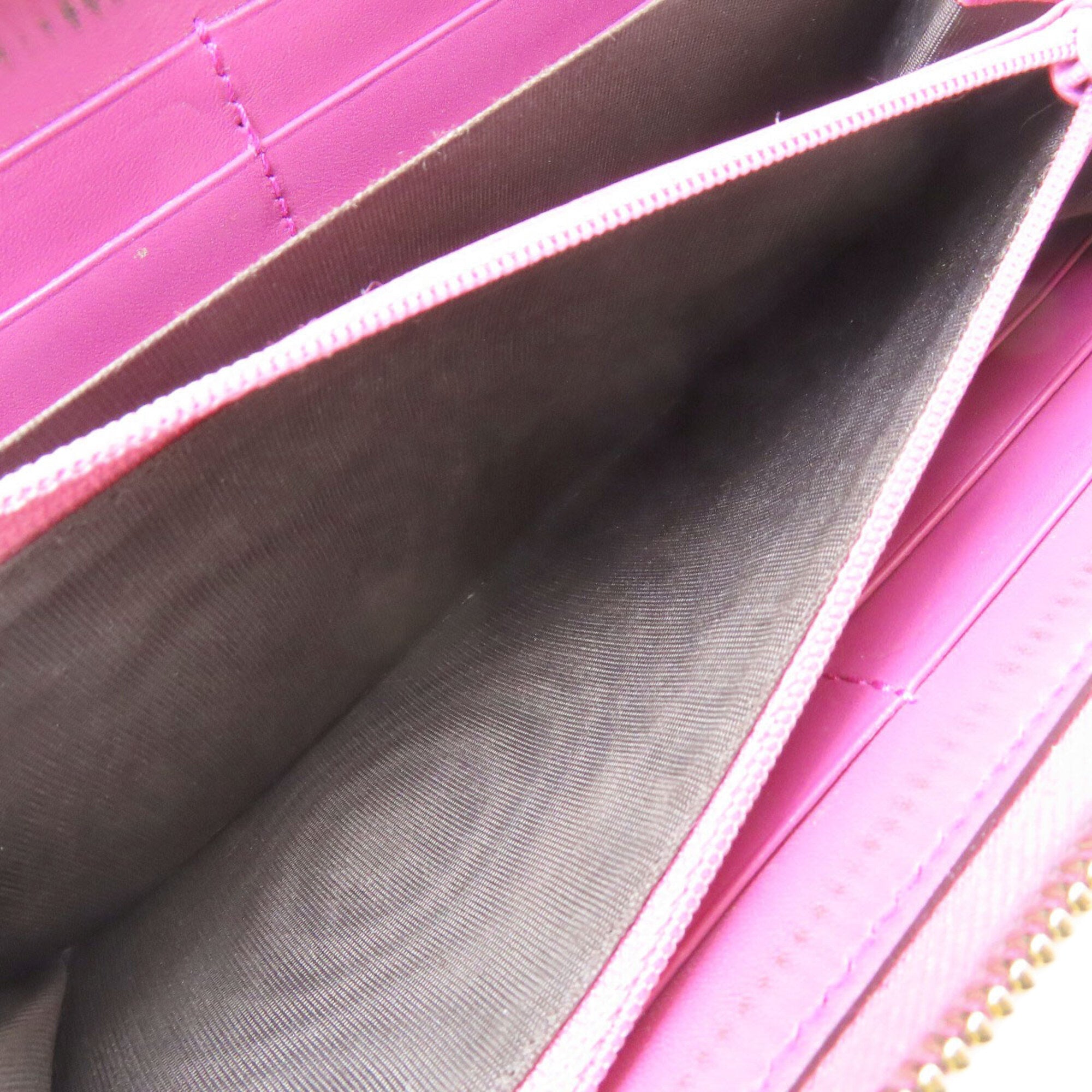 Gucci Pink Leather Long Wallet (Bi-Fold) (Pre-Owned)