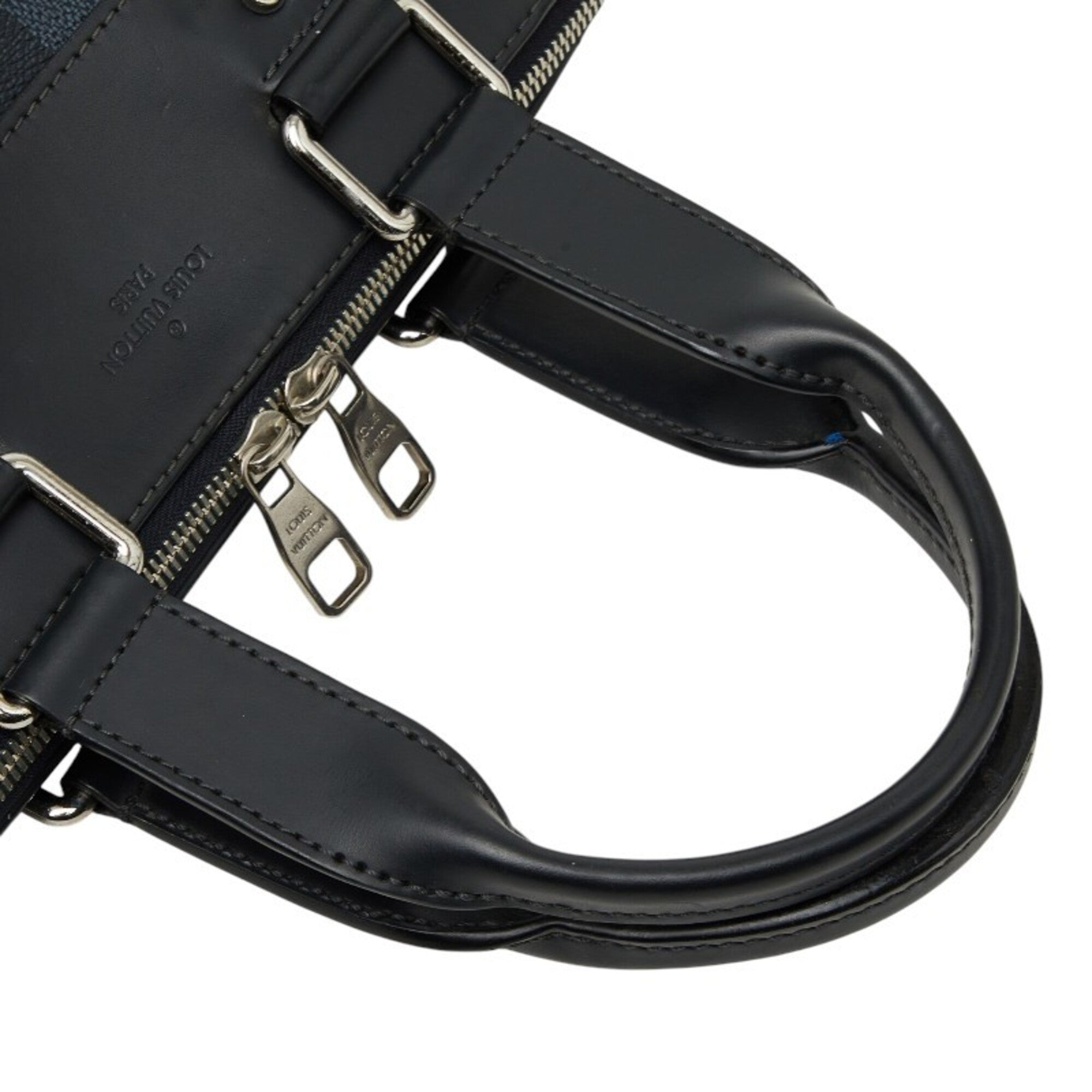 Louis Vuitton Black Navy Pvc Leather Handbag Shoulder Bag (Pre-Owned)