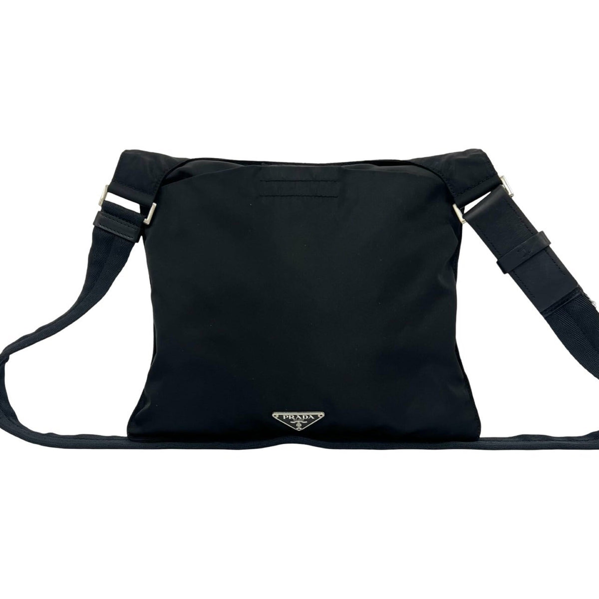 Prada Black Nylon Leather Shoulder Bag (Pre-Owned)