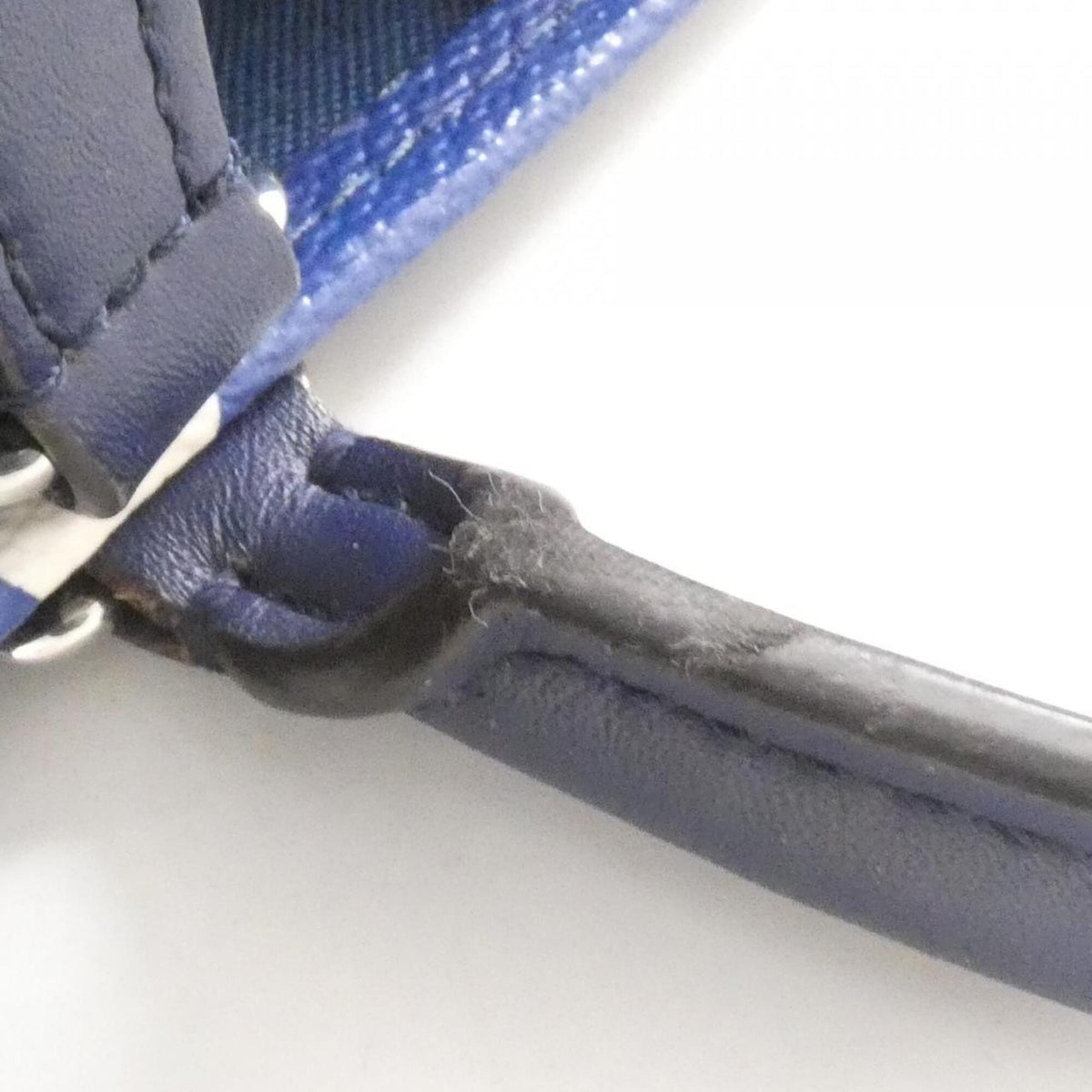 Louis Vuitton Blue Coated Canvas Handbag (Pre-Owned)