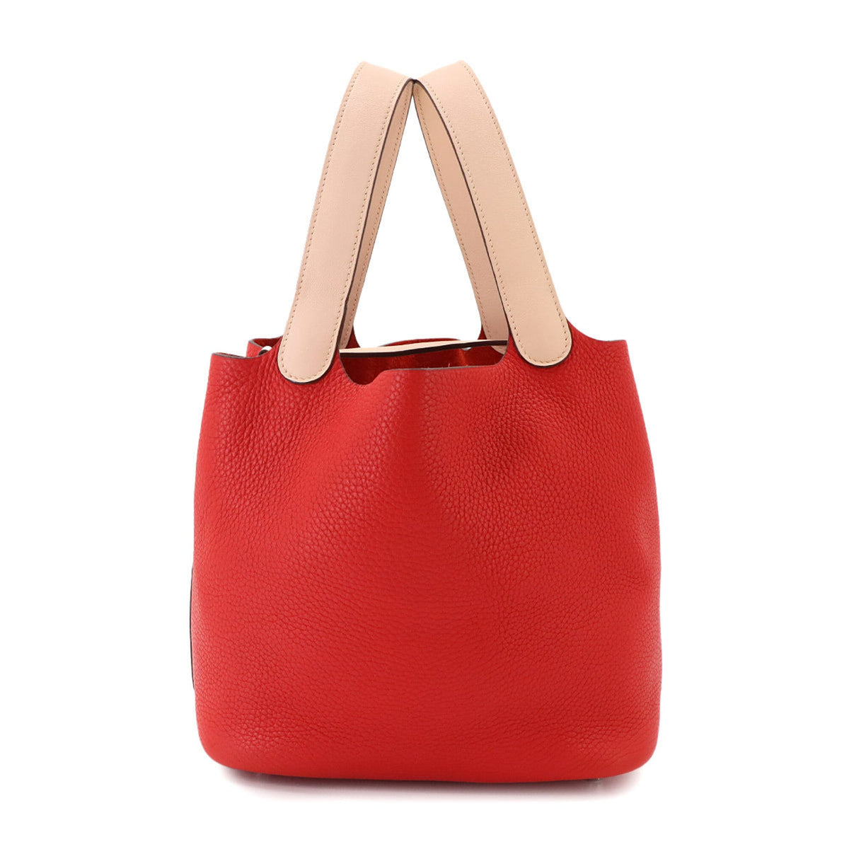 Hermes Bicolor Taurillon Clemence Leather Swift Leather Handbag (Pre-Owned)