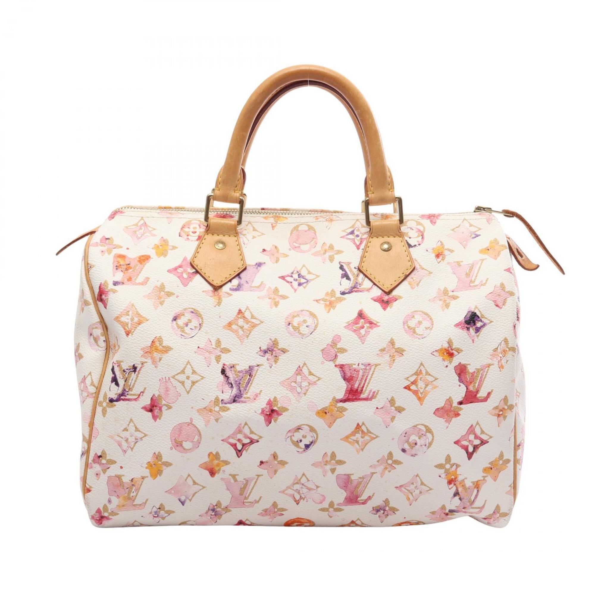 Louis Vuitton Blanc Multi-Color White Coated Canvas Leather Handbag (Pre-Owned)