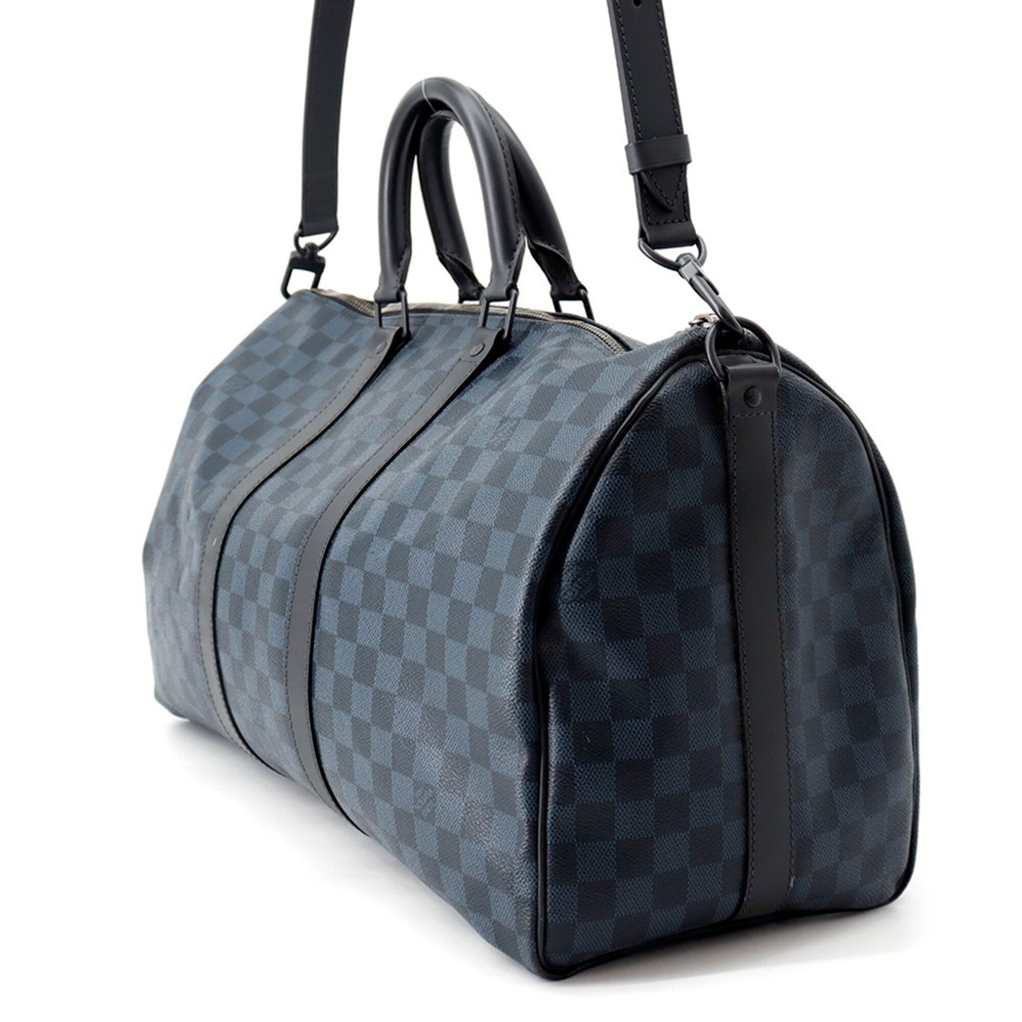 Louis Vuitton Damier Cobalt Cobalt Noir Boston Bag Handbag (Pre-Owned)