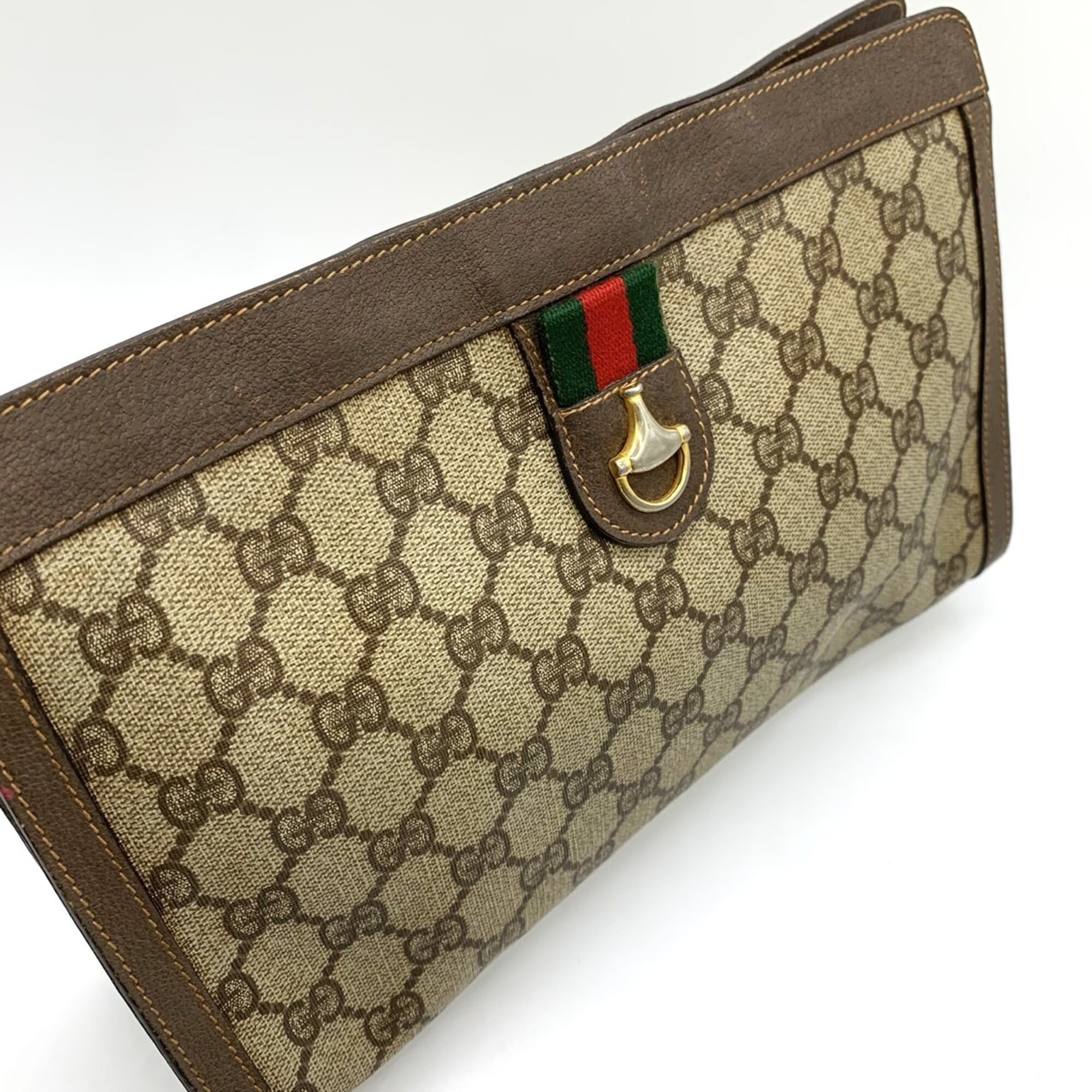 Gucci Brown Clutch Bag (Pre-Owned)
