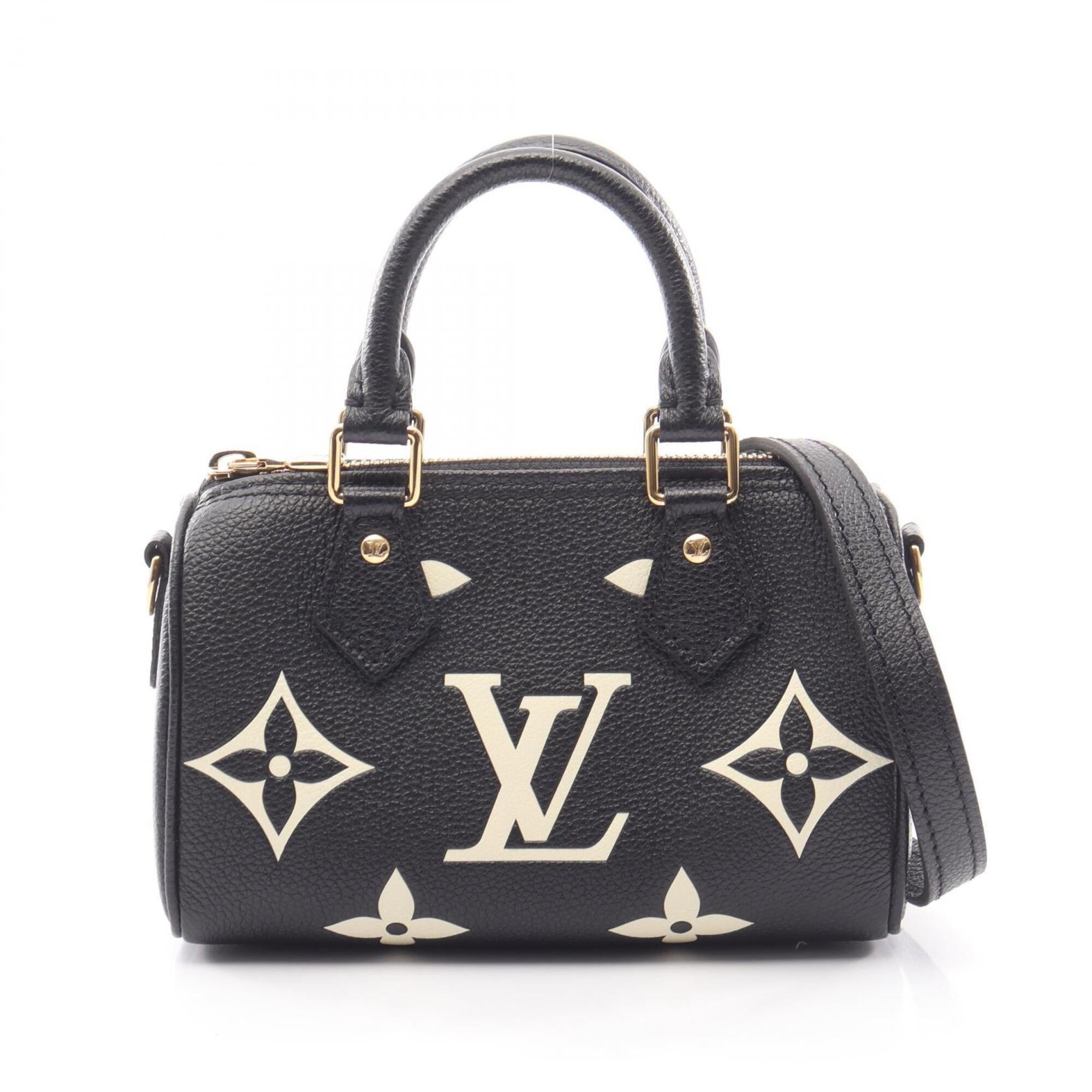Louis Vuitton Beige Bicolor Black Monogram Empreinte Leather Handbag (Pre-Owned)