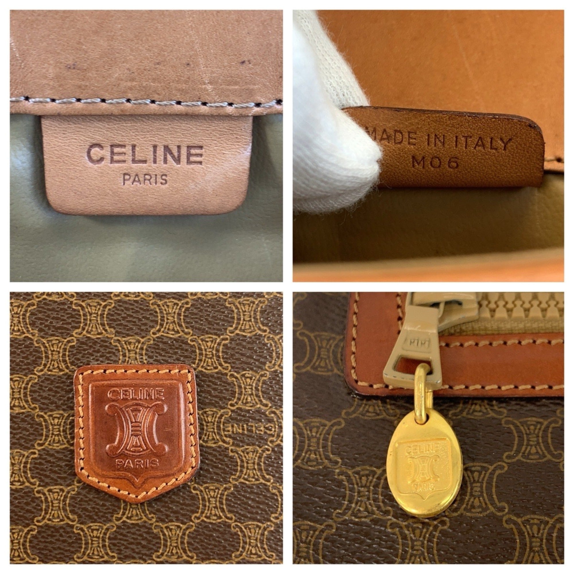 Celine Brown Pvc Clutch Bag Handbag Pouch (Pre-Owned)