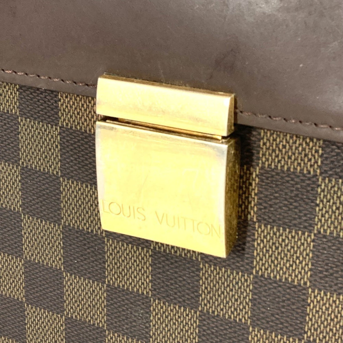 Louis Vuitton Brown Damier Canvas Ebene Damier Canvas Briefcase Handbag (Pre-Owned)