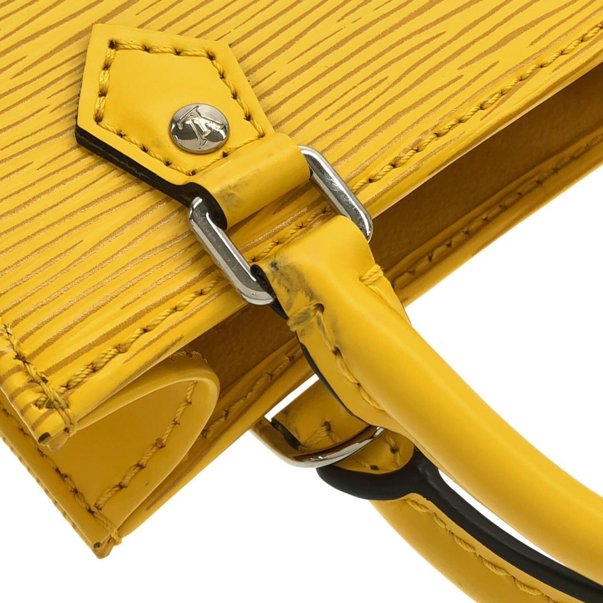 Louis Vuitton Silver Yellow Leather Handbag (Pre-Owned)