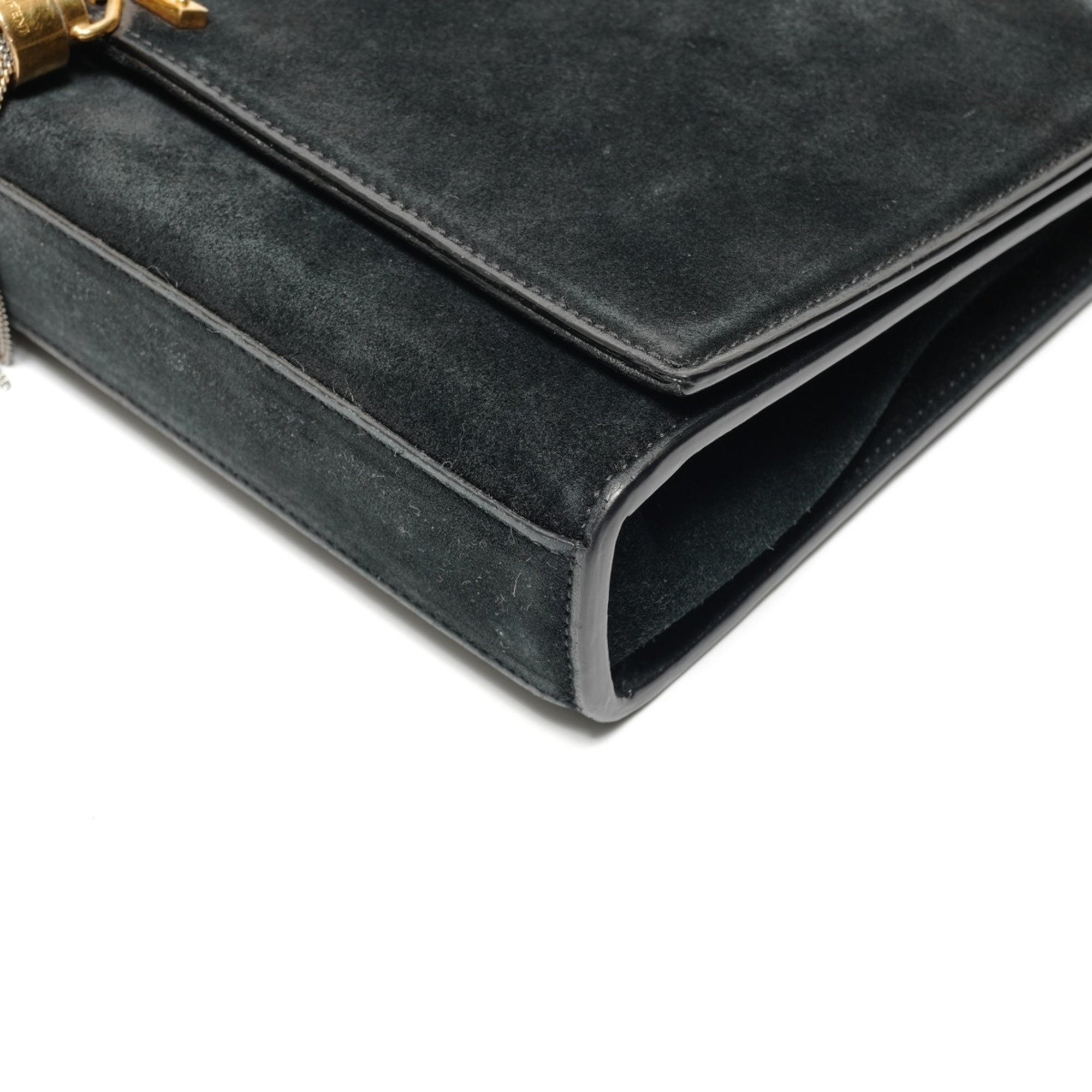 Yves Saint Laurent Black Suede Shoulder Bag (Pre-Owned)