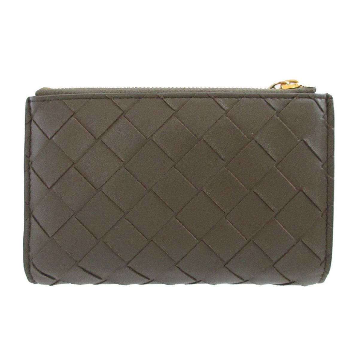 Bottega Veneta Khaki Light Blue Leather Wallet (Bi-Fold) (Pre-Owned)