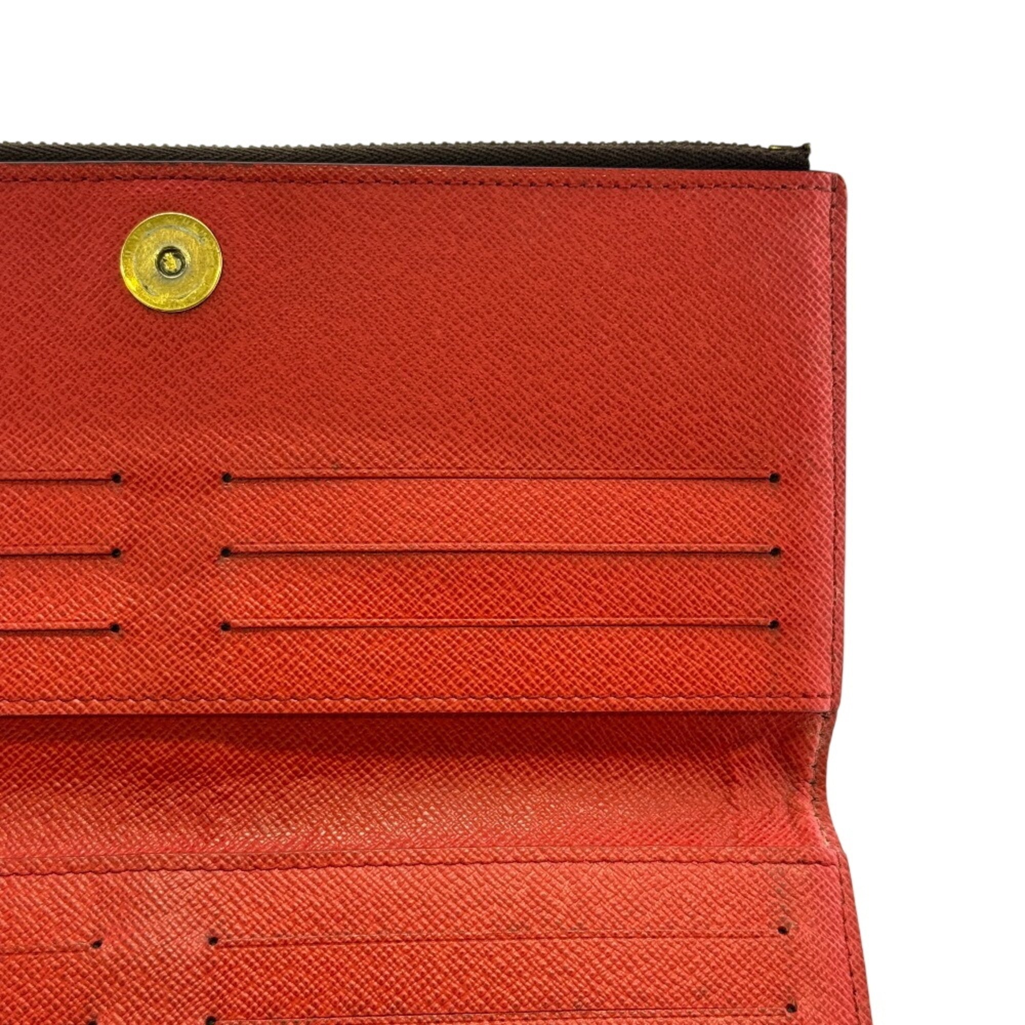 Louis Vuitton Monogram Brown Coquelicots Monogram Monogram Long Wallet (Bi-Fold) (Pre-Owned)