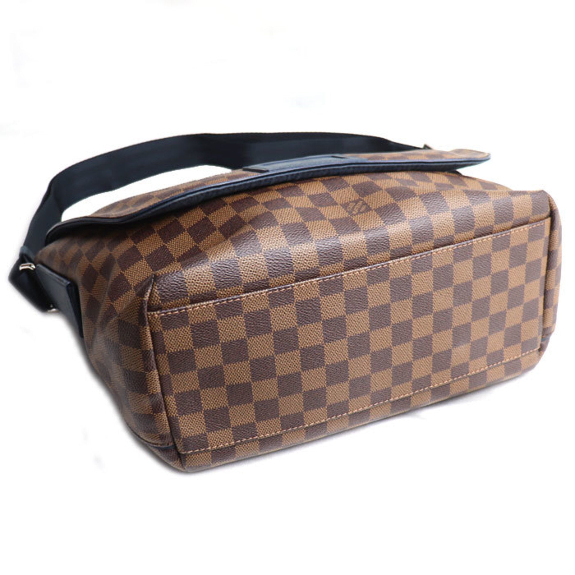 Louis Vuitton Brown Damier Canvas Leather Shoulder Bag (Pre-Owned)