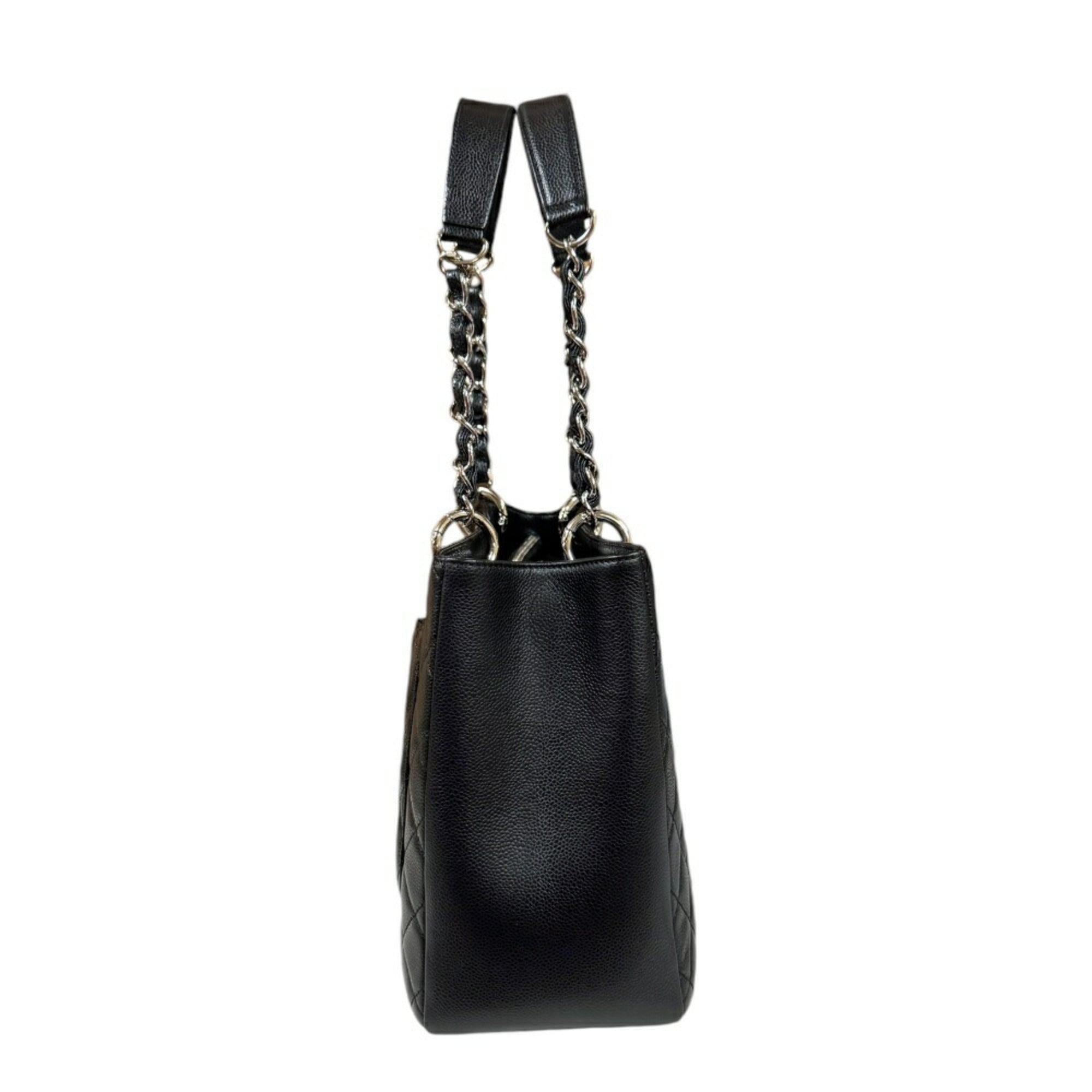 Chanel Black Caviar Leather Tote Bag (Pre-Owned)