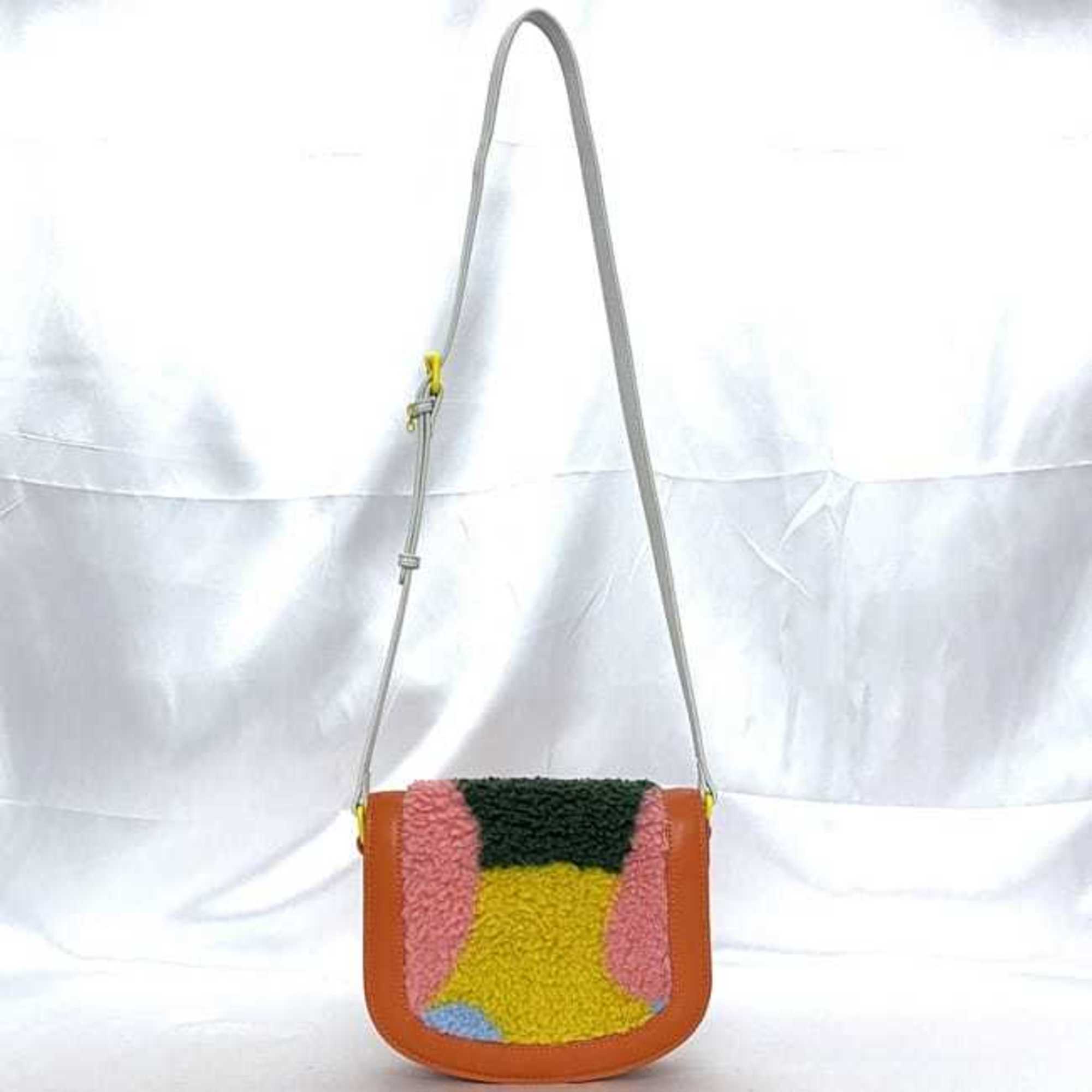 Stella Mccartney Multi-Color Orange Leather Shoulder Bag (Pre-Owned)