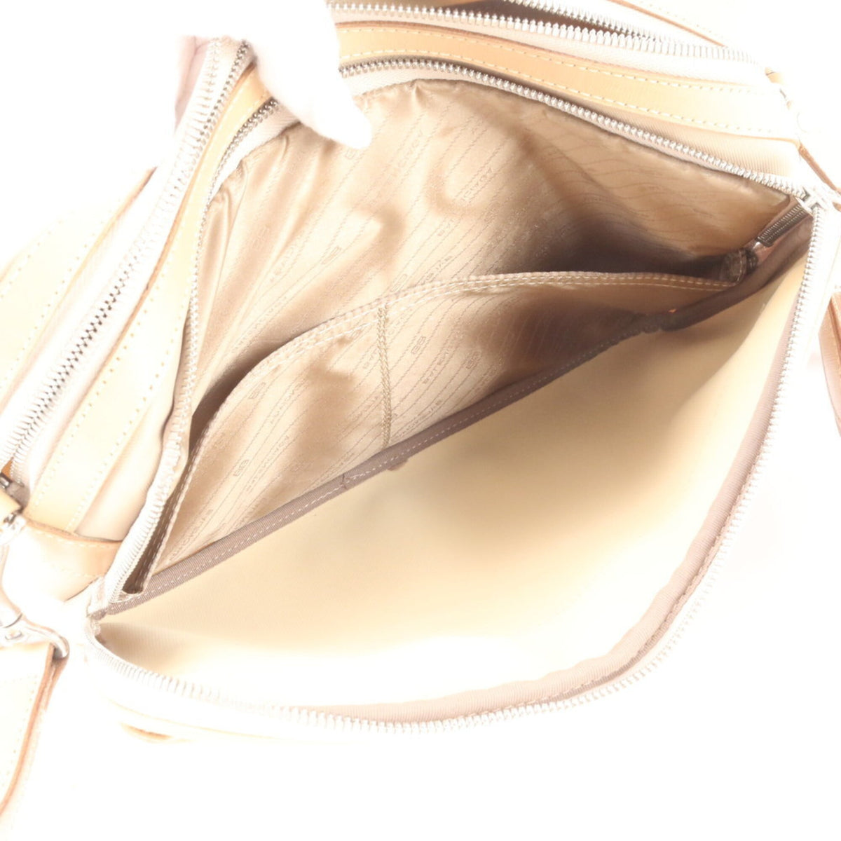 Balenciaga Beige Leather Canvas Messenger Bag Shoulder Bag (Pre-Owned)
