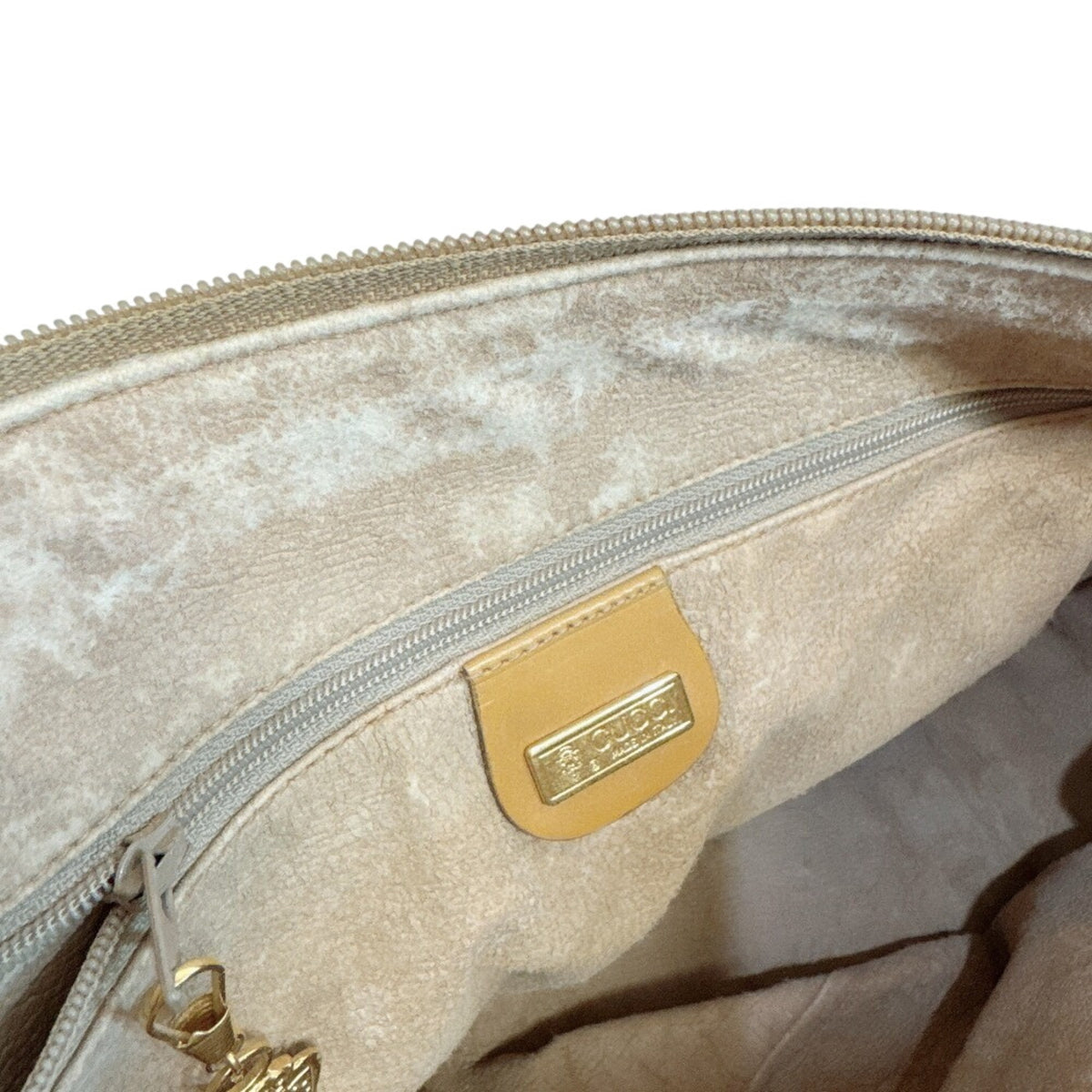 Gucci Microguccissima Beige Pvc Handbag (Pre-Owned)