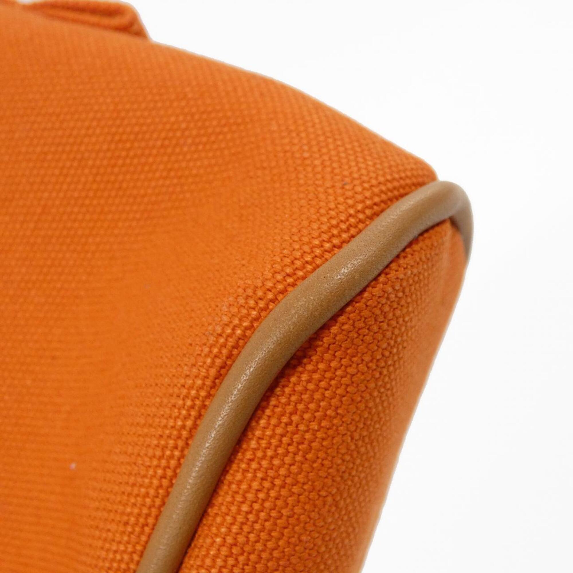 Hermes Orange Canvas Handbag Pouch (Pre-Owned)